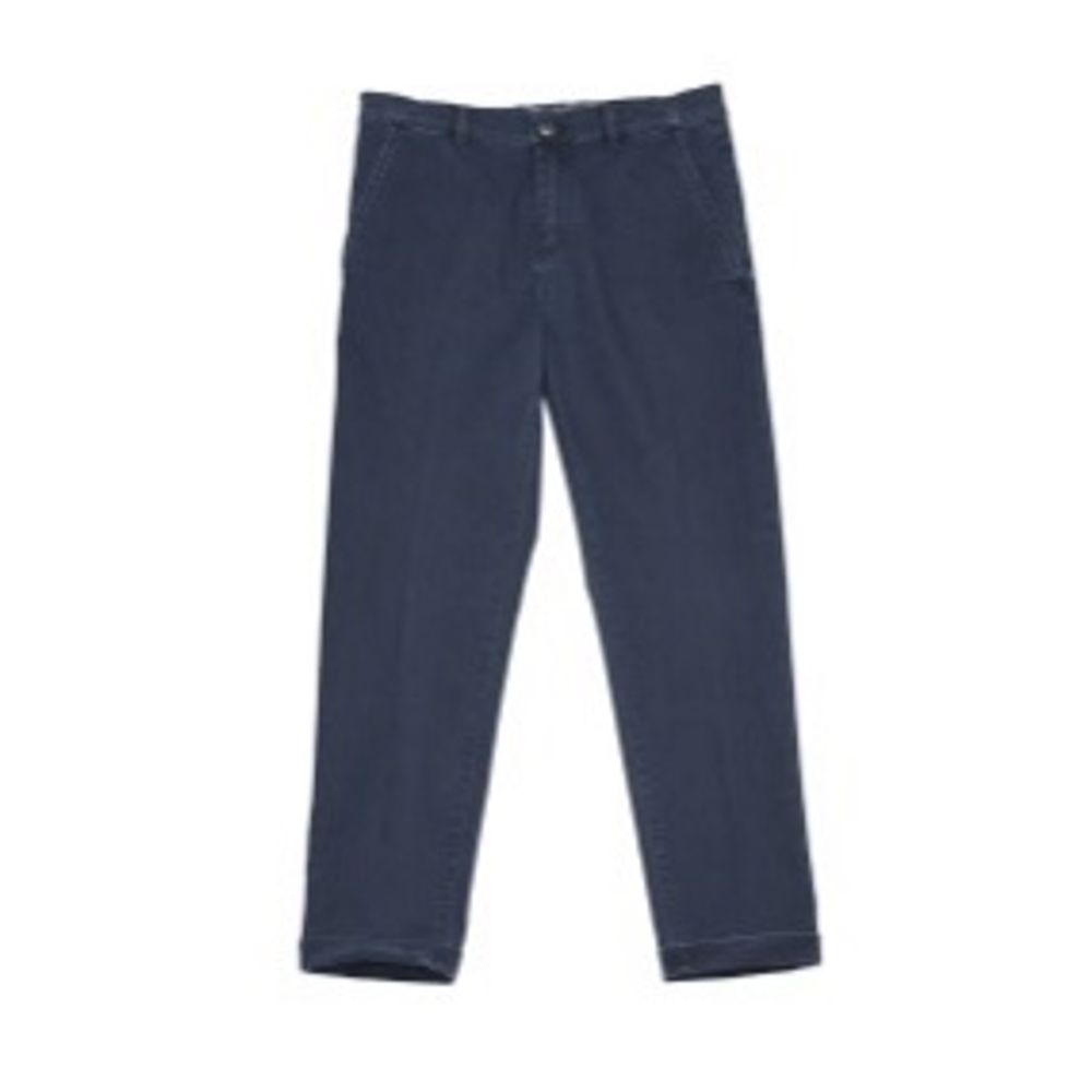 Gas Blue Cotton Casual Pants