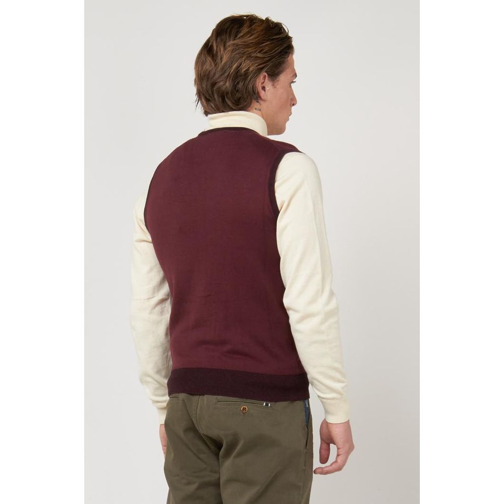 Gas Bordeaux Cotton Waistcoat