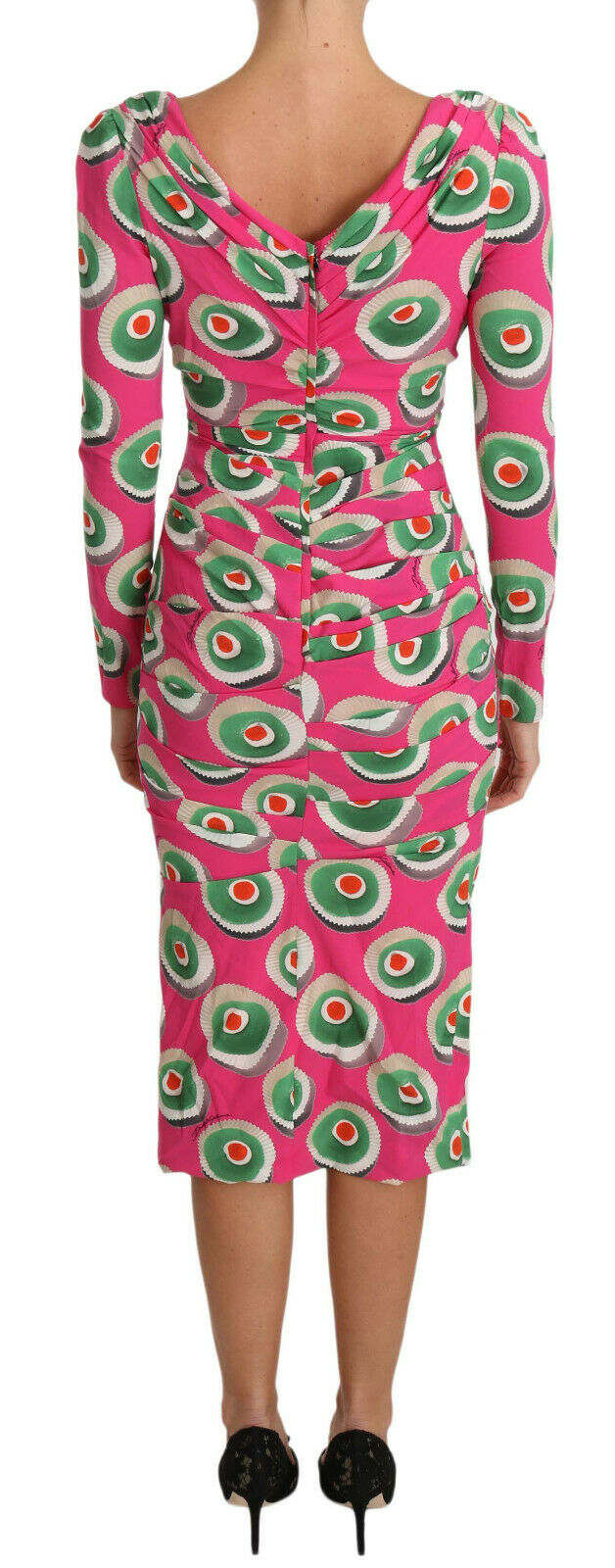 Robe fourreau extensible en soie rose Cup Cake de Dolce & Gabbana