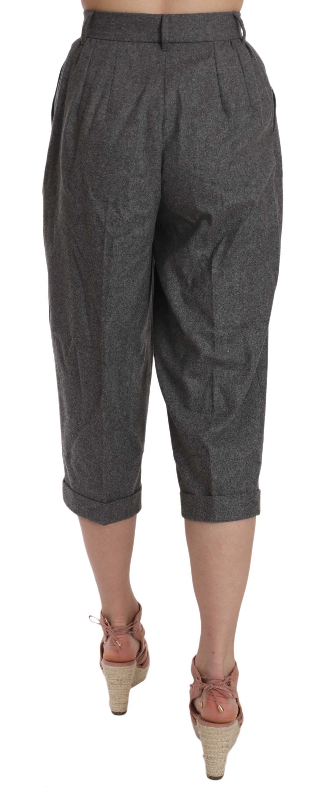 Pantalon court plissé en laine Dolce & Gabbana