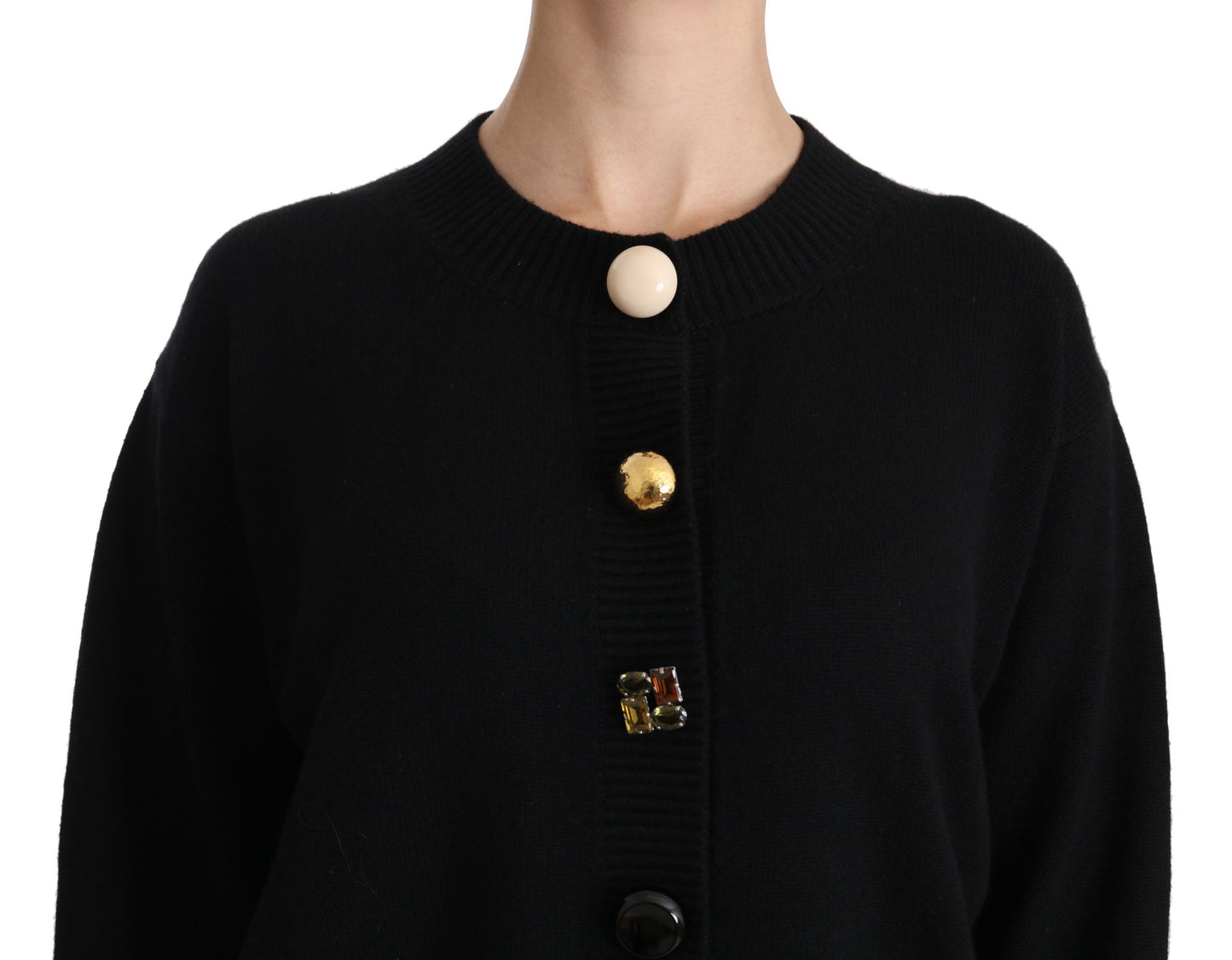Pull cardigan noir à boutons Dolce & Gabbana