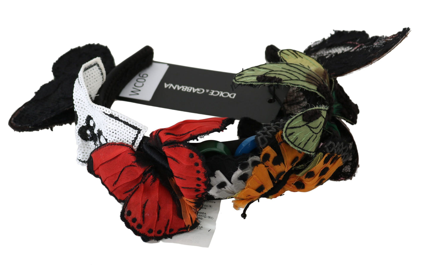 Dolce & Gabbana Tiara Haarreif mit Blumen- und Schmetterlings-Paillettendiadem