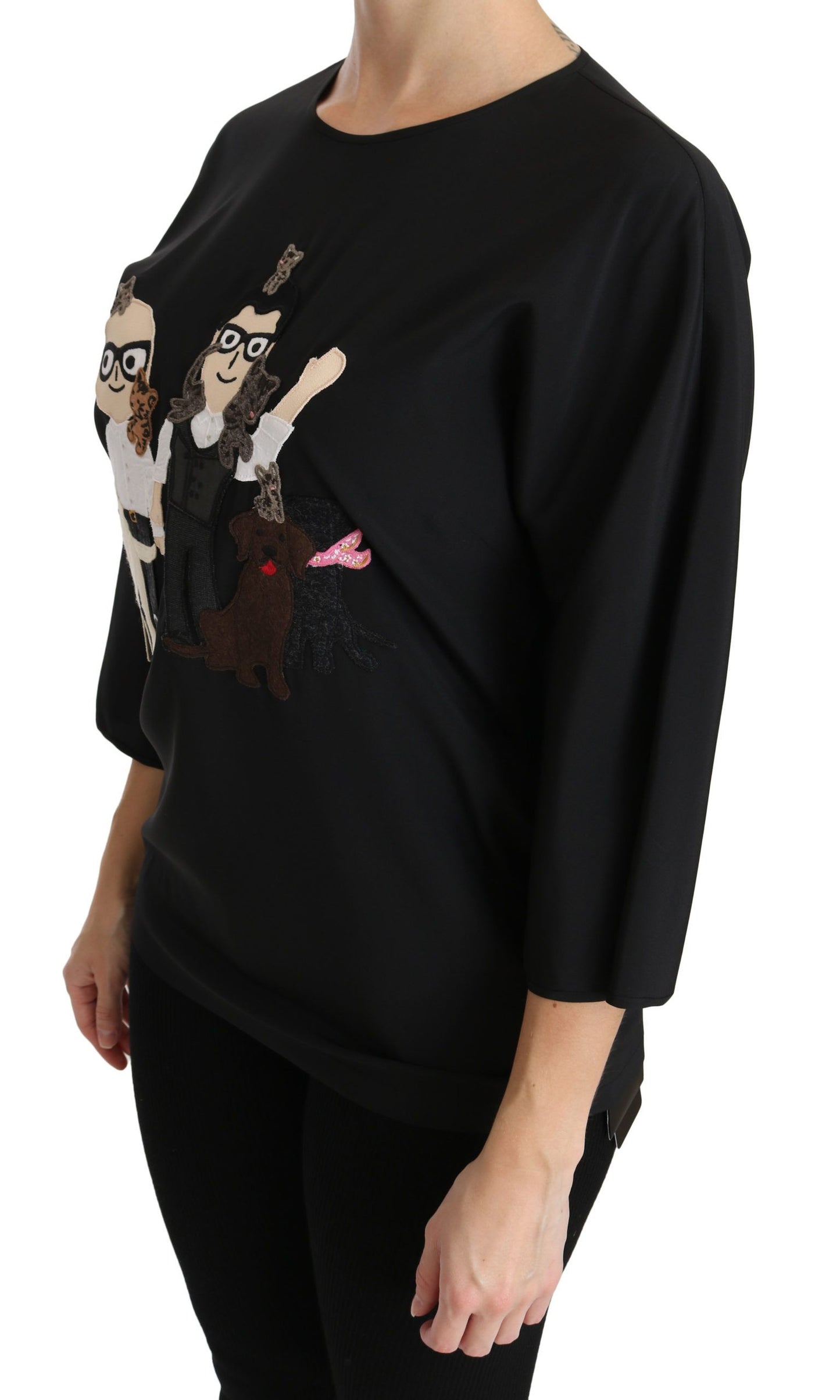 Dolce & Gabbana T-shirt noir #dgfamily Chemisier en soie