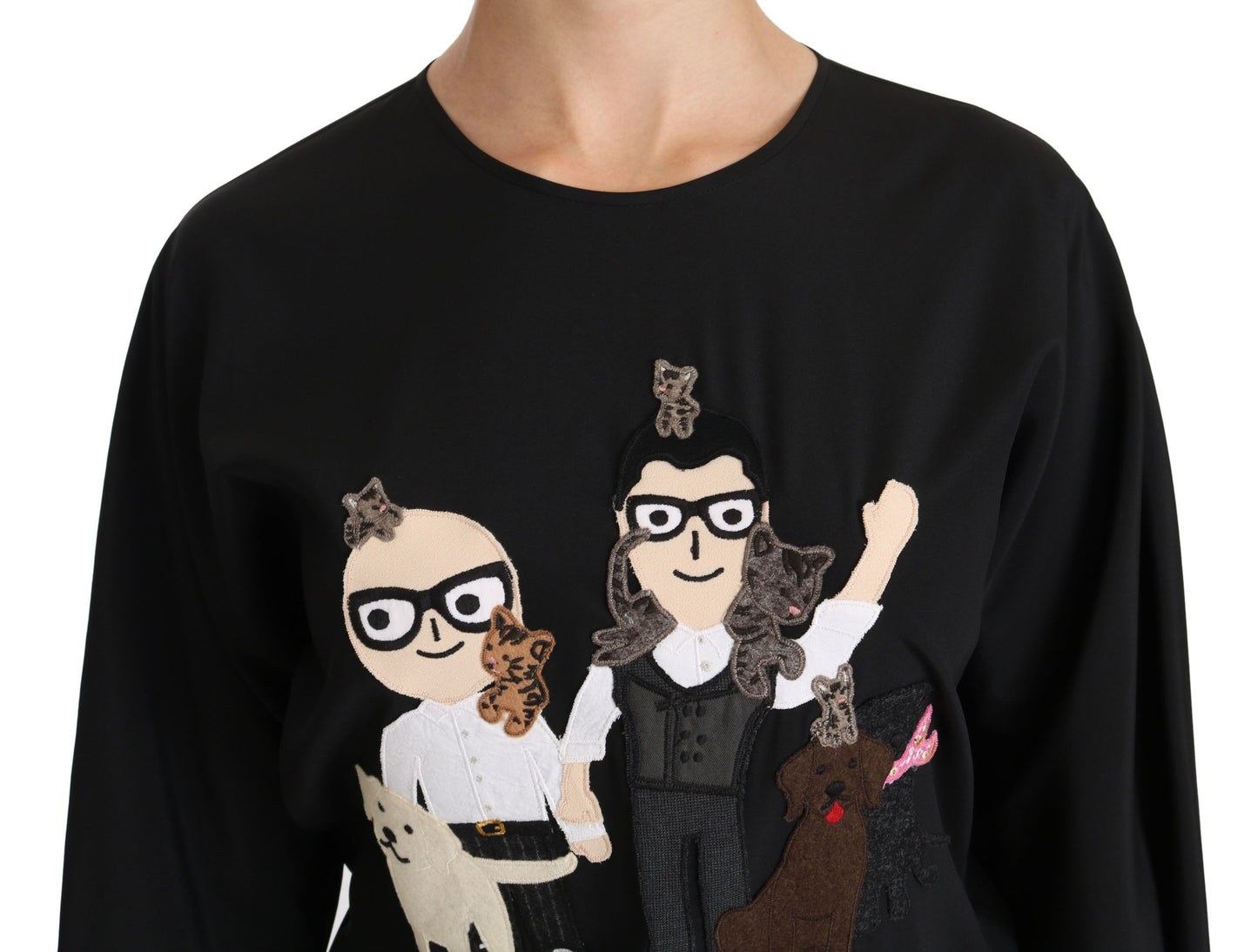 Dolce & Gabbana T-shirt noir #dgfamily Chemisier en soie