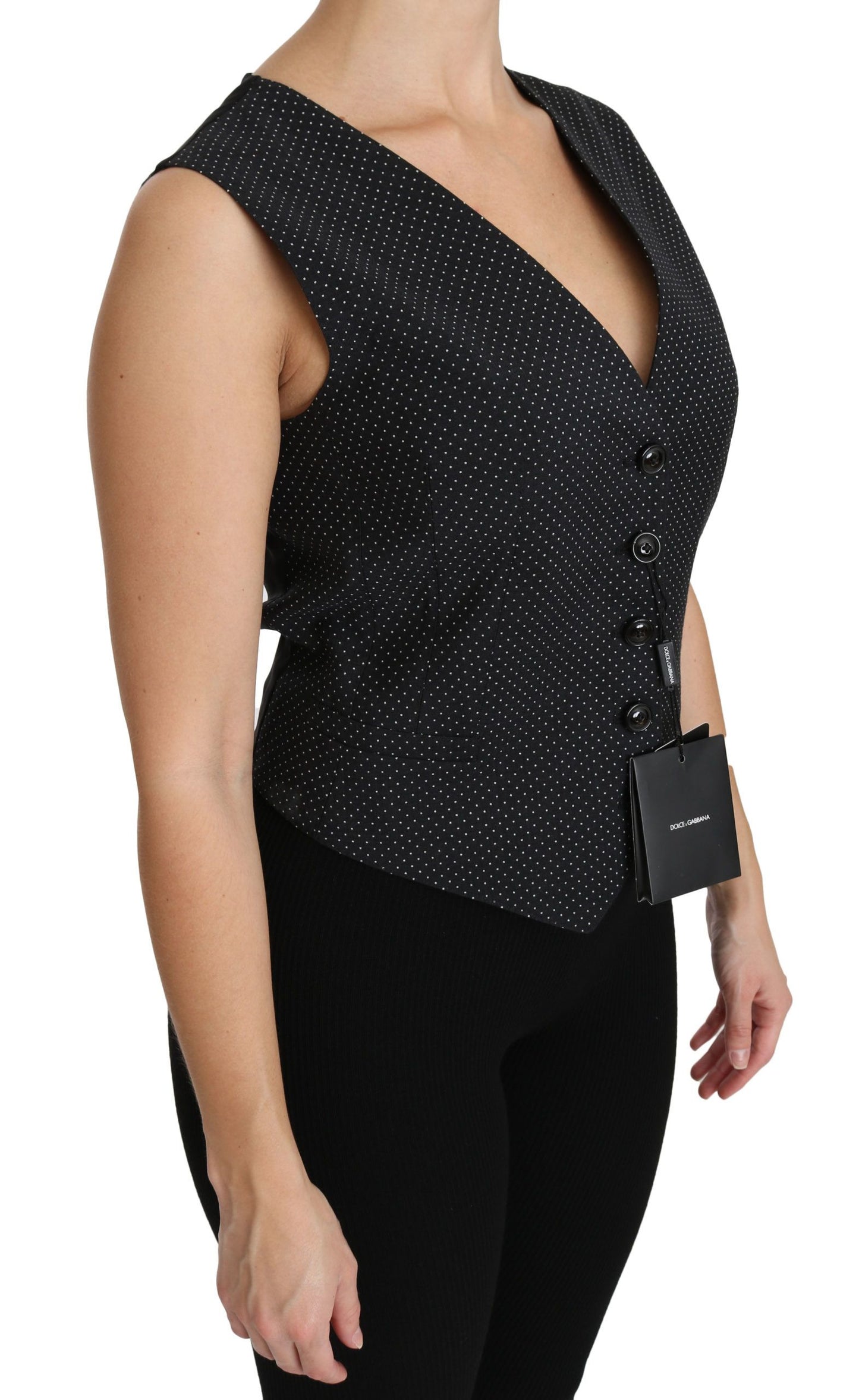 Dolce & Gabbana Gilet noir à pois