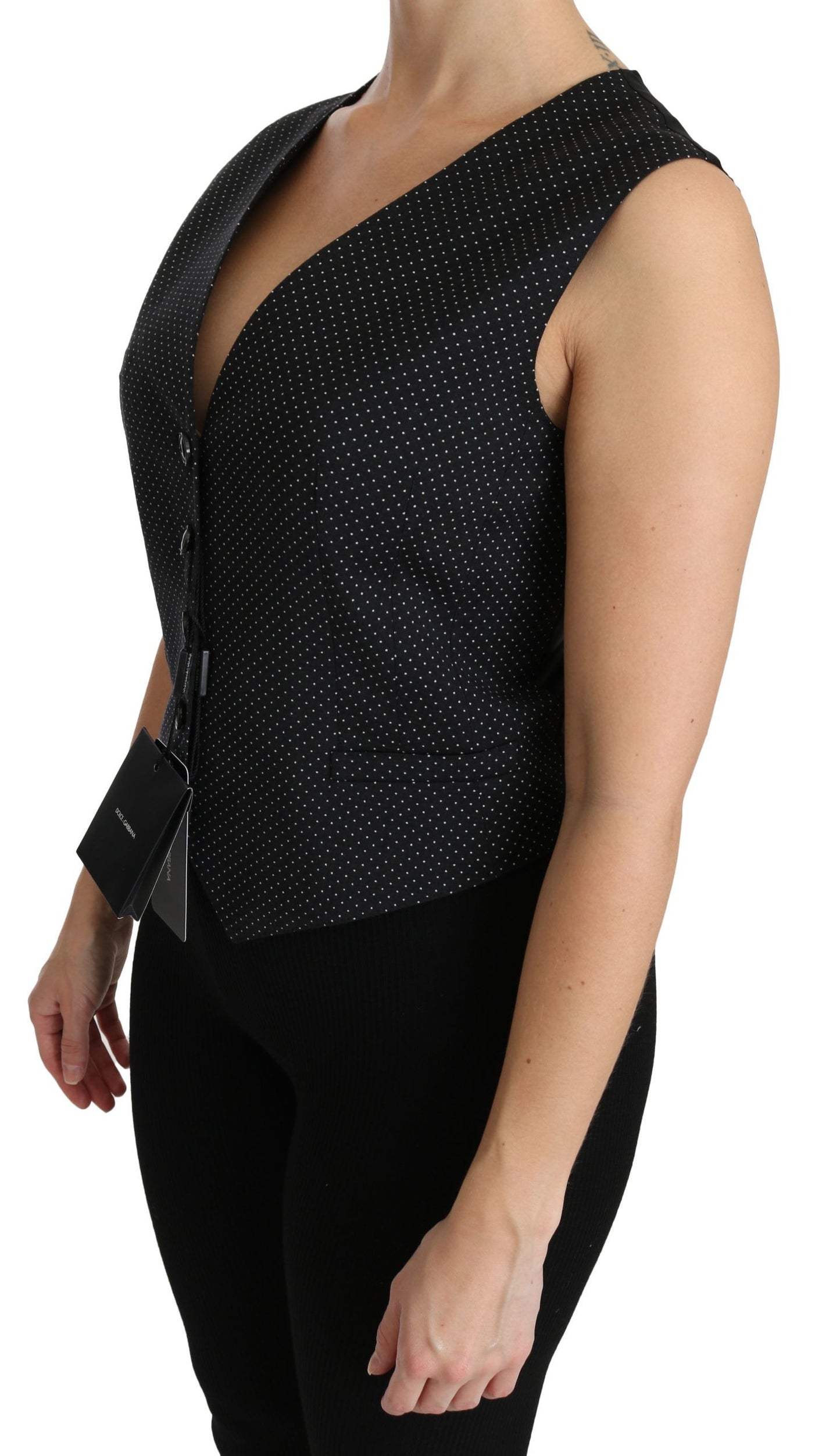 Dolce & Gabbana Gilet noir à pois