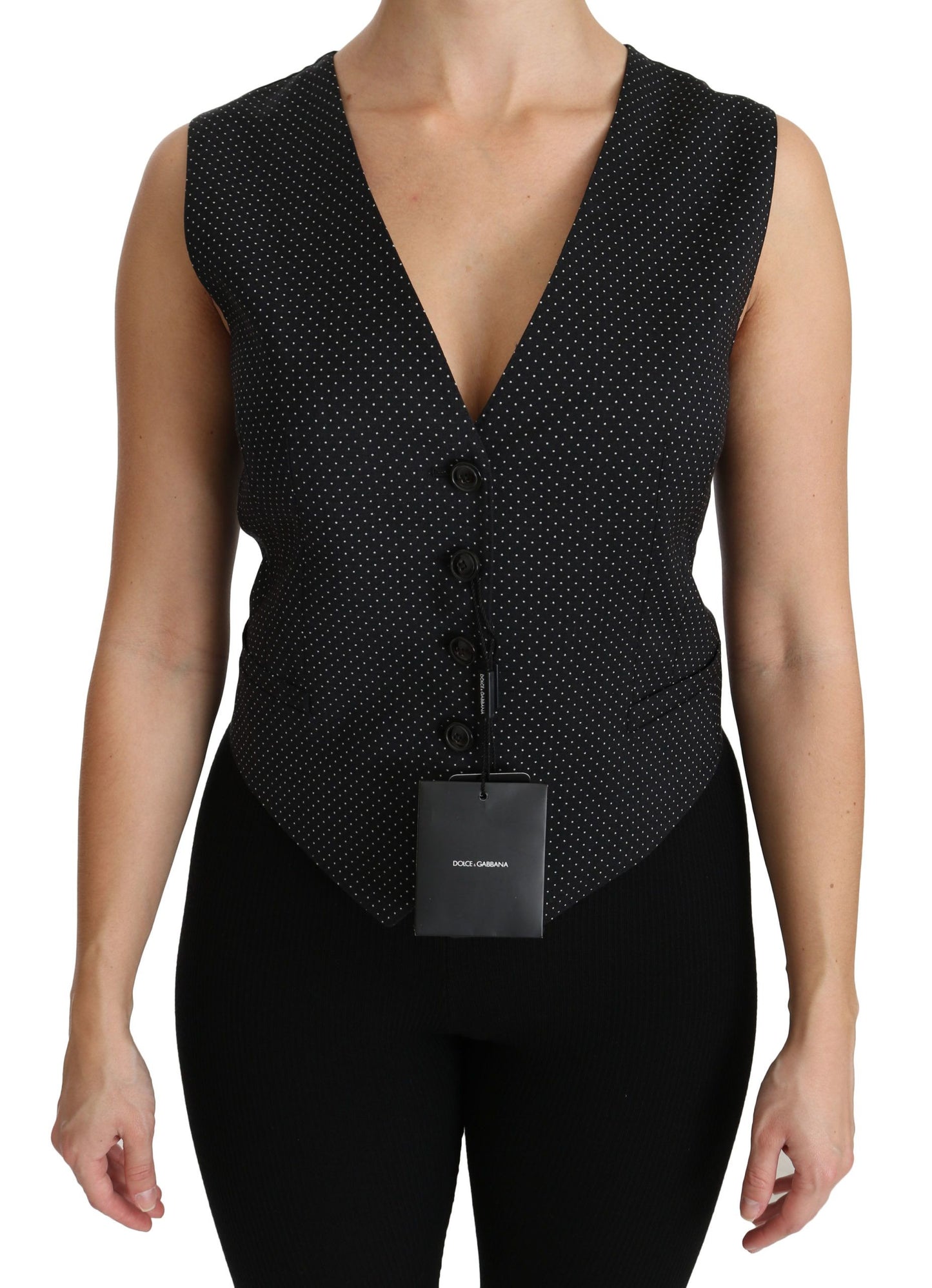 Dolce & Gabbana Gilet noir à pois