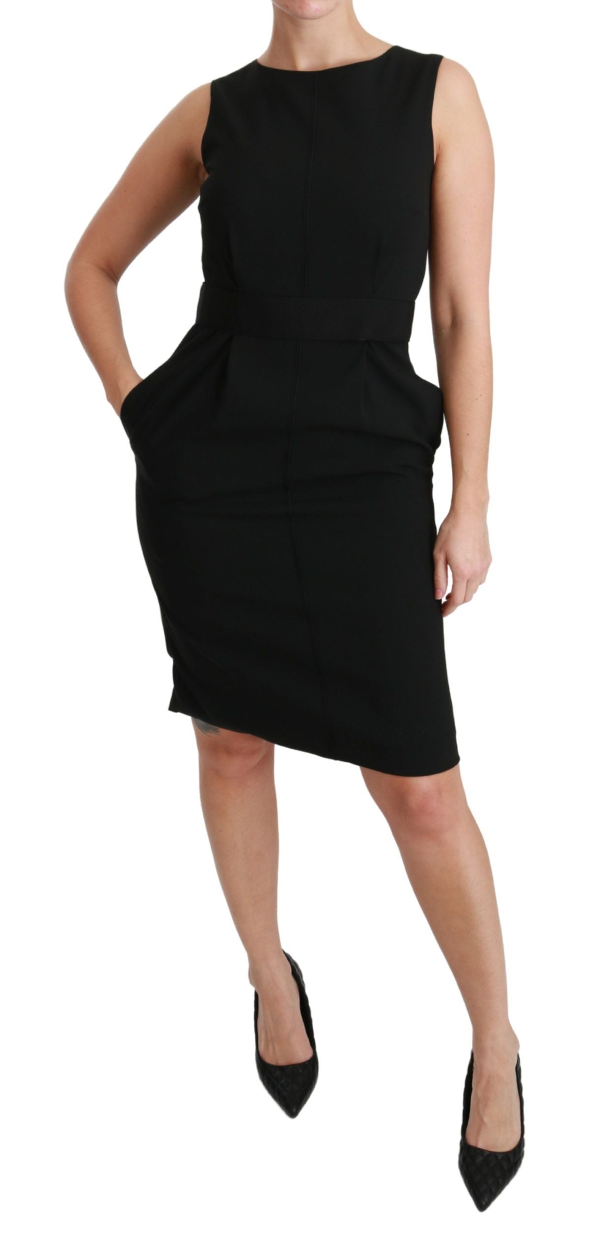 Robe fourreau noire extensible de soirée Dolce & Gabbana