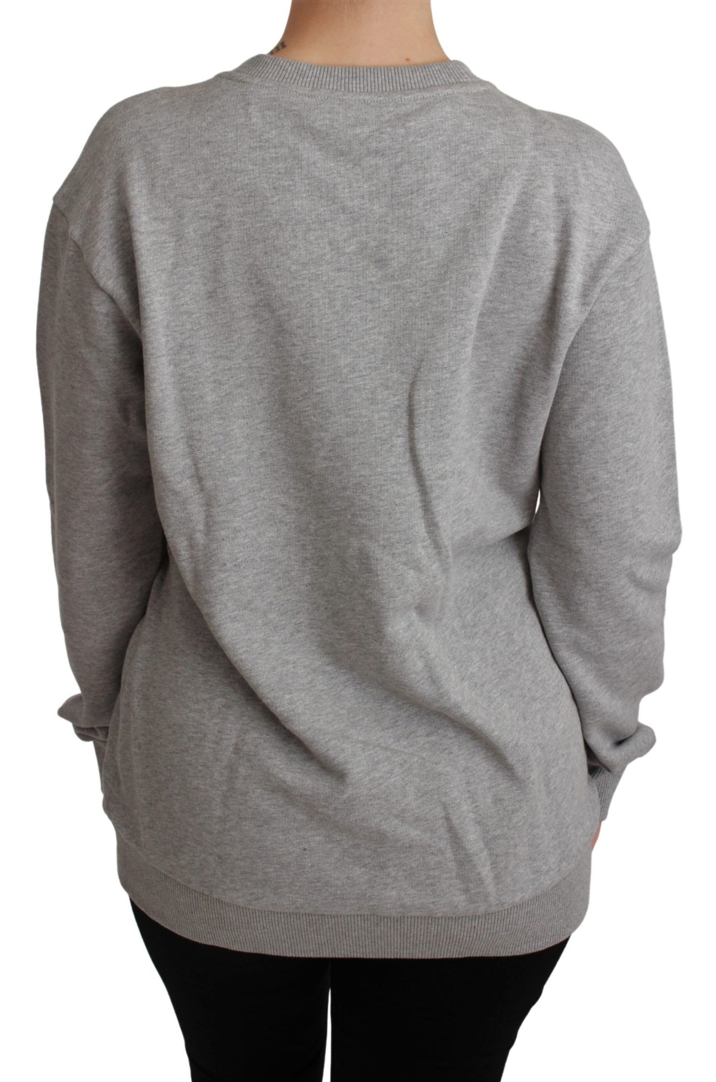 Pull en coton gris Dolce & Gabbana #dgfamily