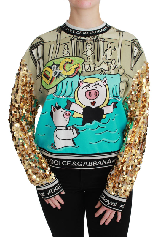 Pull à paillettes Dolce & Gabbana Année du Cochon
