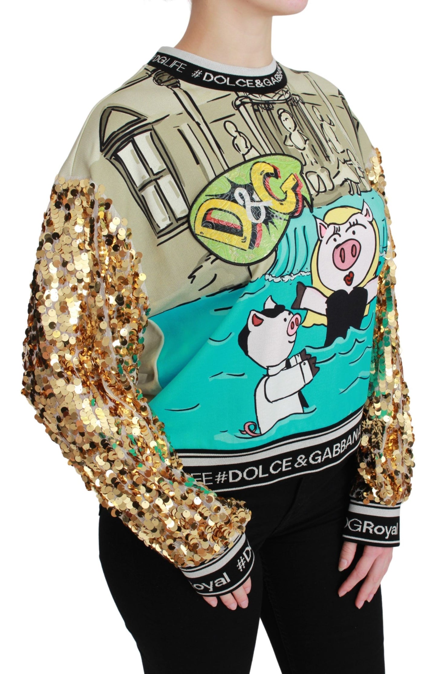 Pull à paillettes Dolce & Gabbana Année du Cochon