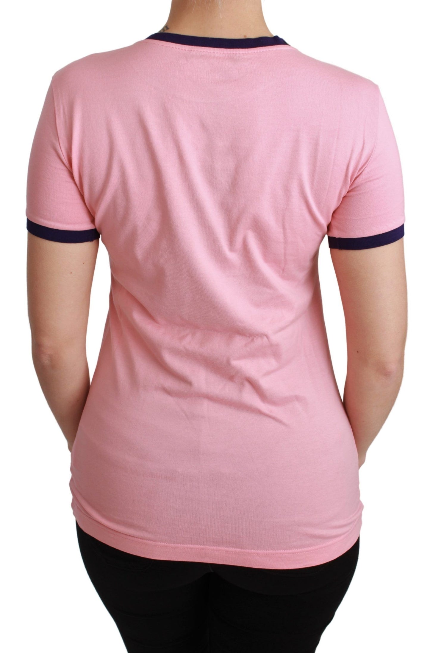 T-shirt en coton rose Dolce & Gabbana YEAR OF THE PIG
