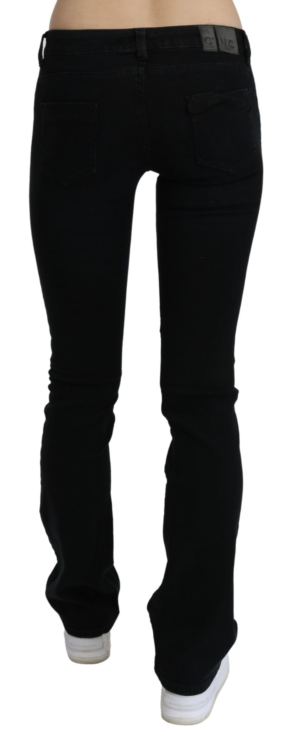 Costume National Jean skinny noir taille basse en coton