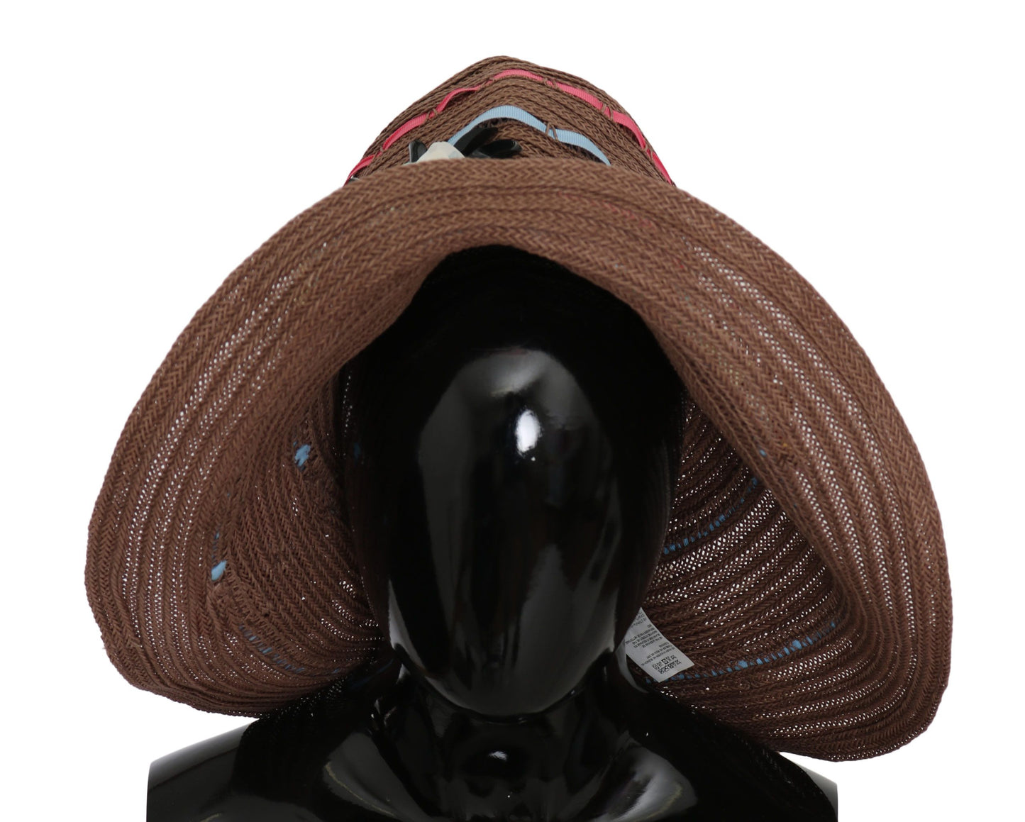 Dolce & Gabbana Chapeau en paille à large bord fleuri marron