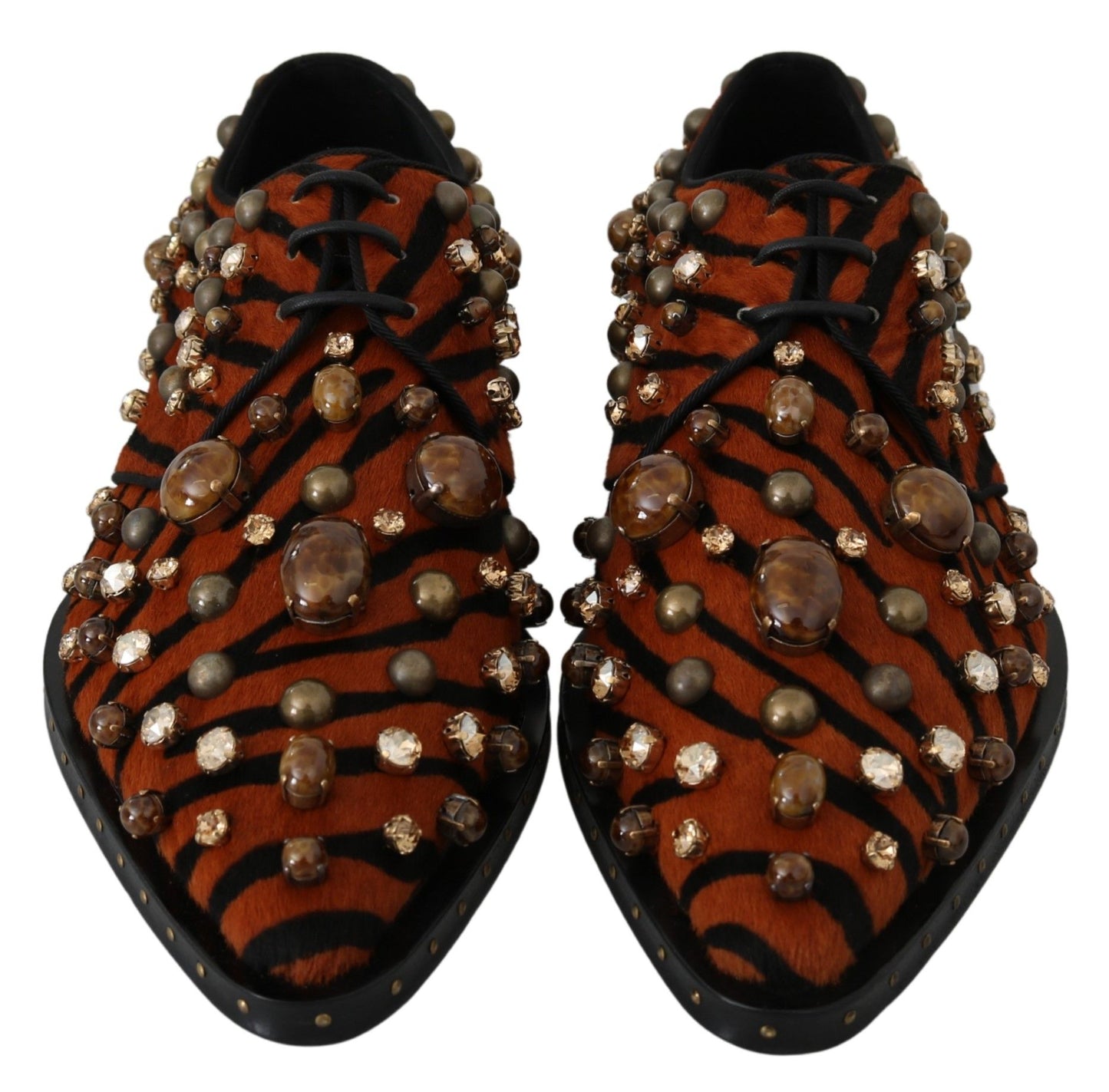 Chaussures Broque en poil de poney orange Dolce & Gabbana