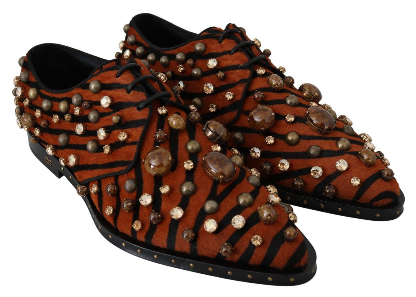 Chaussures Broque en poil de poney orange Dolce & Gabbana