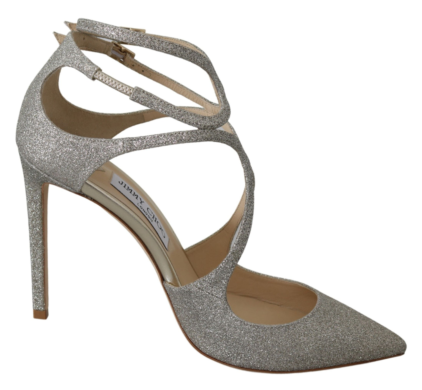 Escarpins Jimmy Choo Platinum Ice Lancer en cuir : l'élégance raffinée