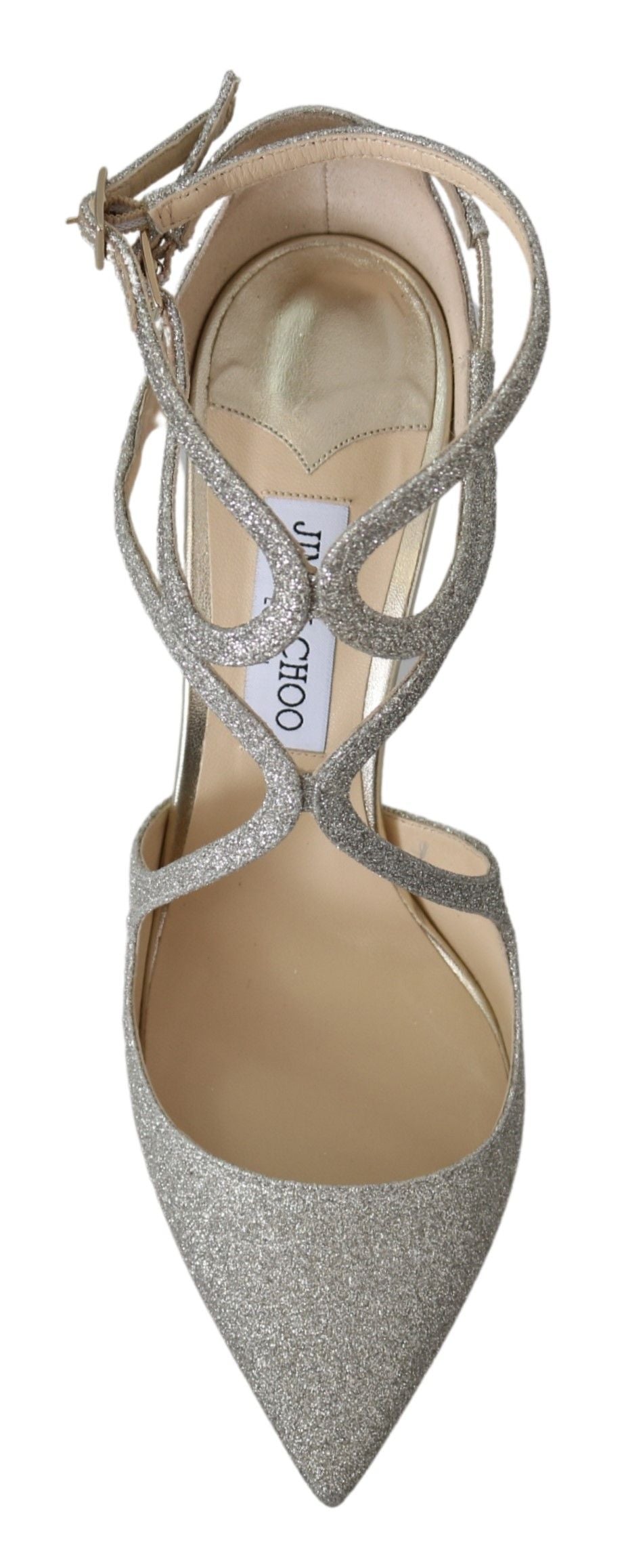 Escarpins Jimmy Choo Platinum Ice Lancer en cuir : l'élégance raffinée