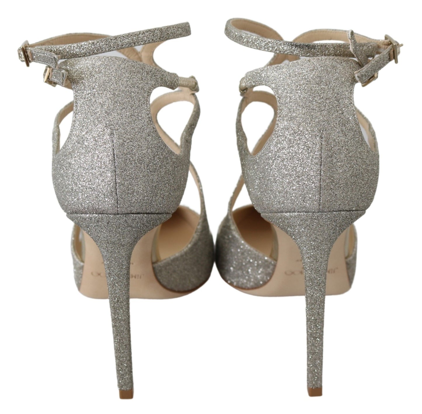 Escarpins Jimmy Choo Platinum Ice Lancer en cuir : l'élégance raffinée