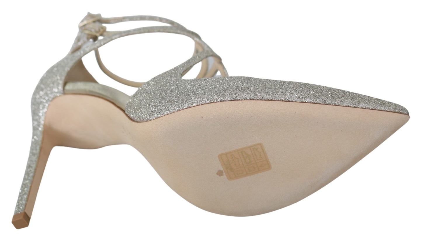 Escarpins Jimmy Choo Platinum Ice Lancer en cuir : l'élégance raffinée