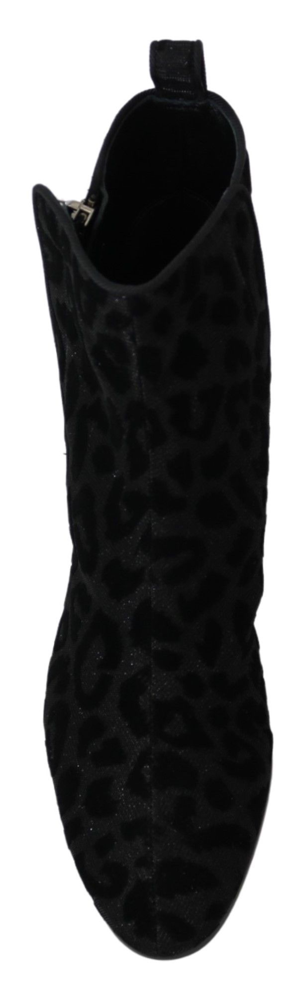 Bottines courtes noires à imprimé léopard Dolce & Gabbana
