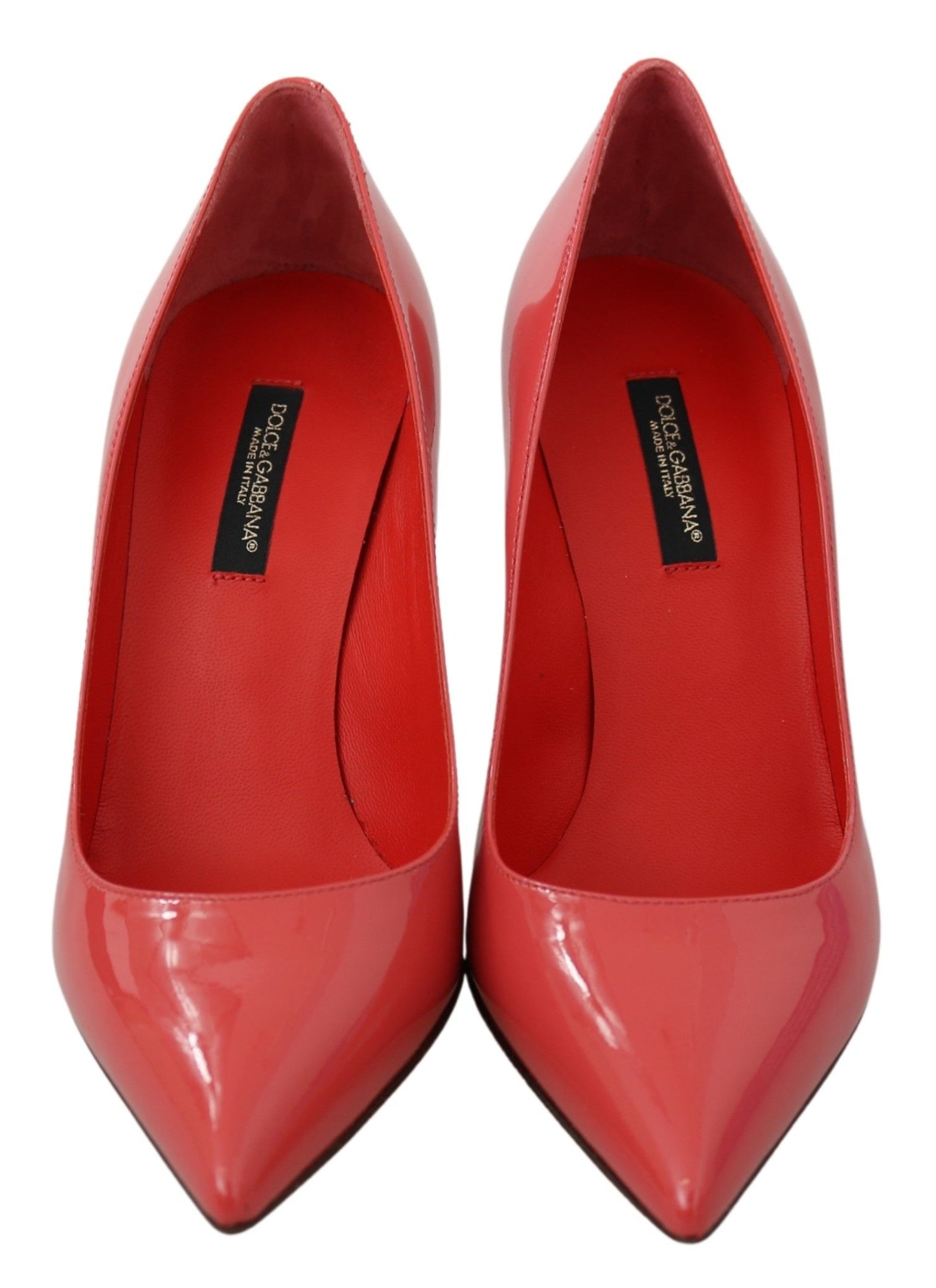 Escarpins à talons en cuir verni rose foncé Dolce & Gabbana