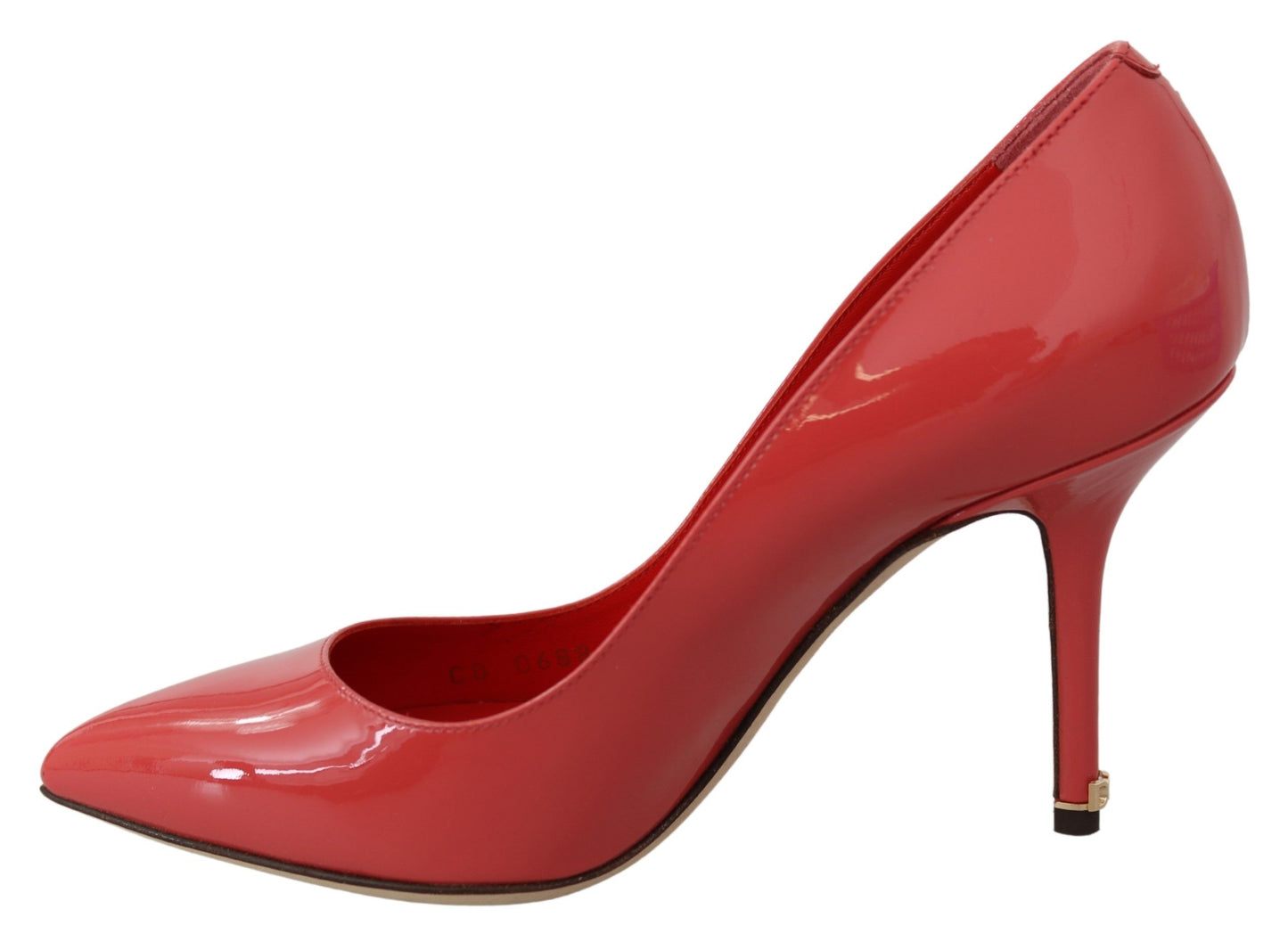 Escarpins à talons en cuir verni rose foncé Dolce & Gabbana