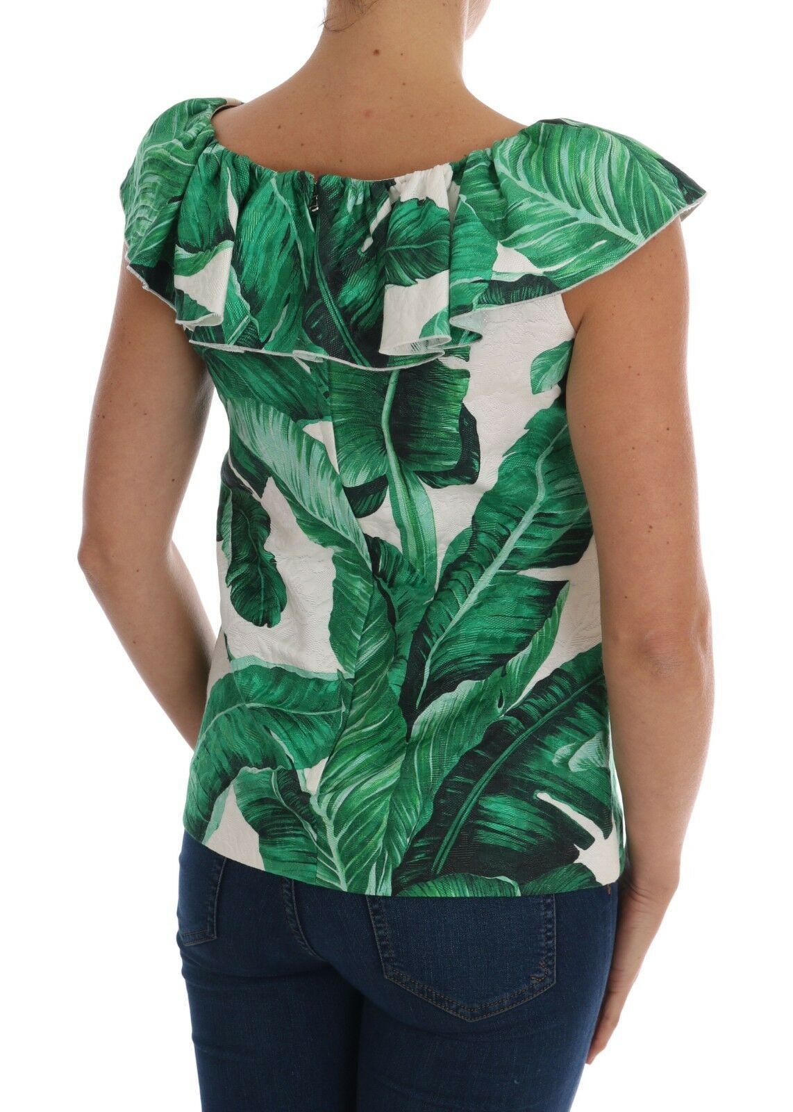 T-shirt chemisier à paillettes ananas banane Dolce & Gabbana