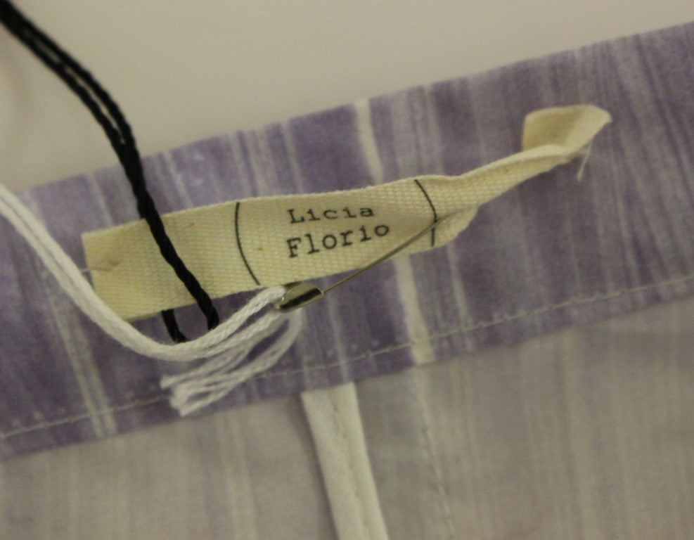 Jupe portefeuille au-dessus du genou en viscose violette Licia Florio