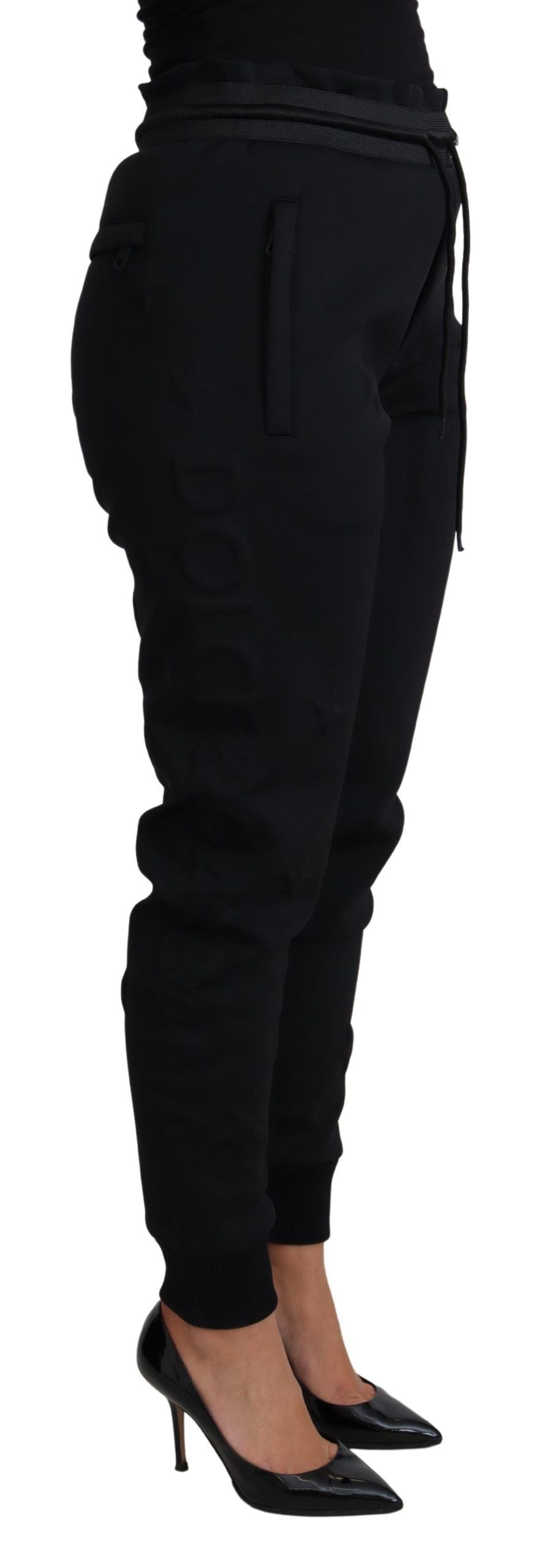 Pantalon de jogging en néoprène et polyester noir Dolce & Gabbana