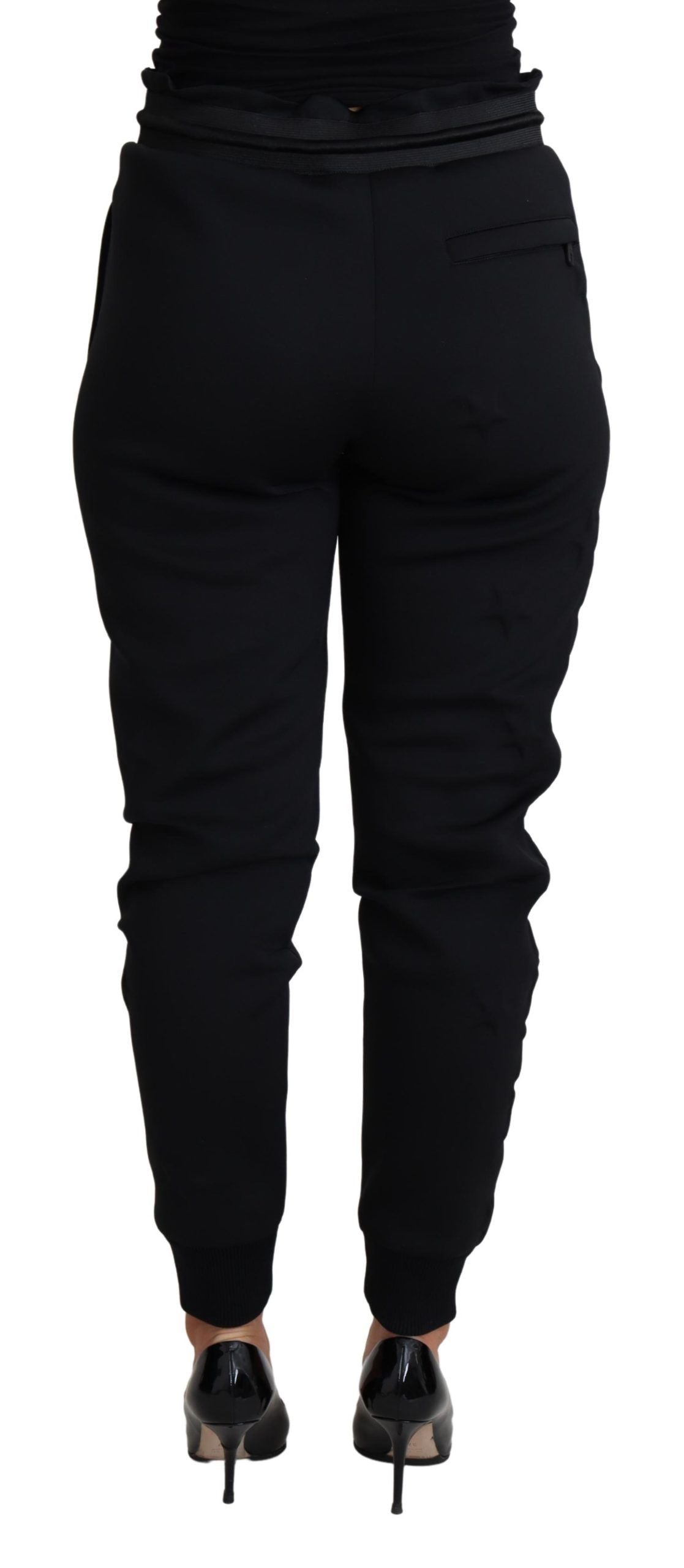 Pantalon de jogging en néoprène et polyester noir Dolce & Gabbana