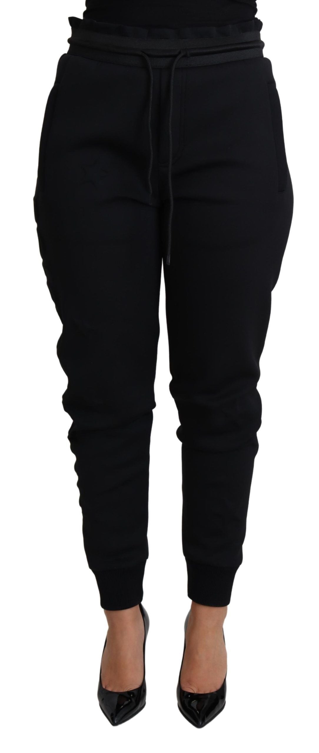 Pantalon de jogging en néoprène et polyester noir Dolce & Gabbana