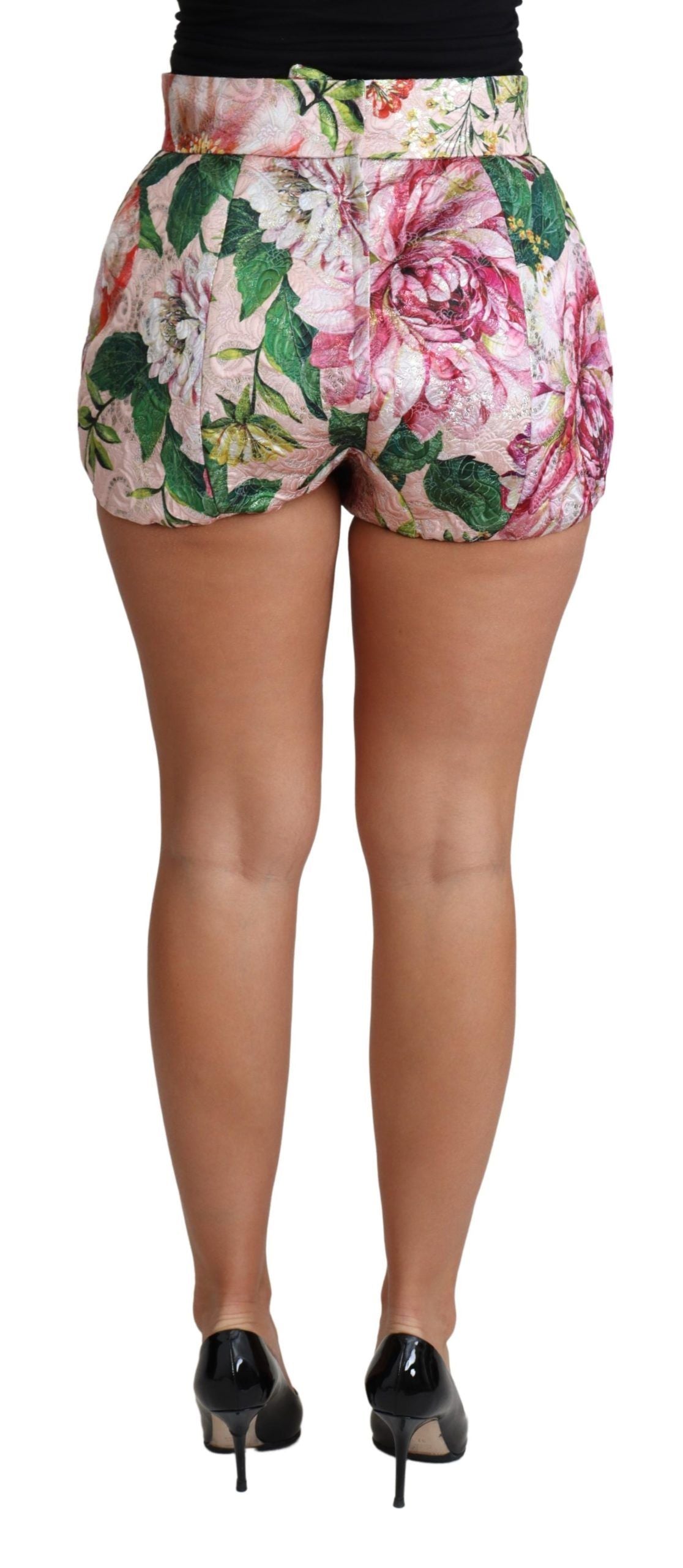 Short chaud en coton rose à imprimé floral Dolce & Gabbana