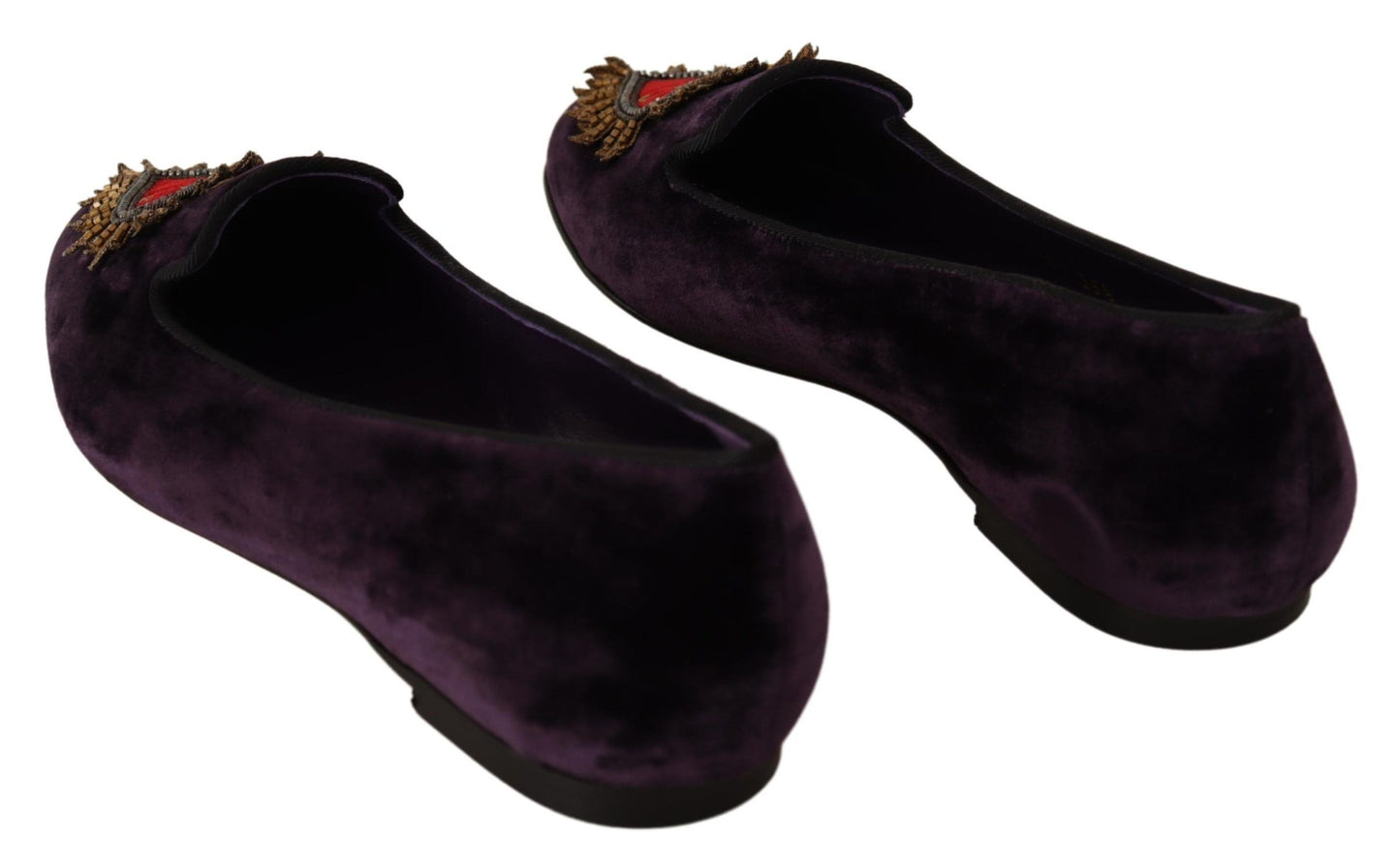 Mocassins Dolce & Gabbana en velours violet DG Heart