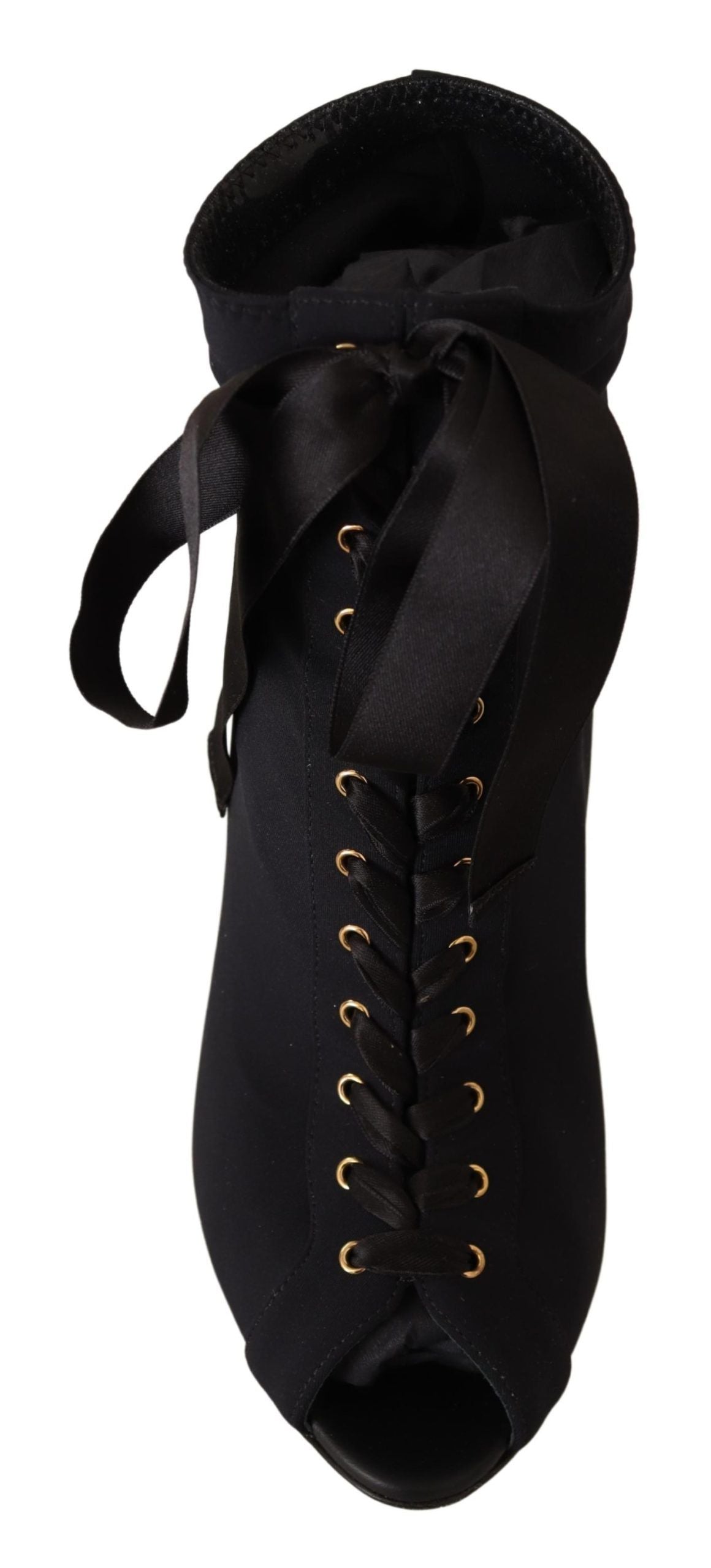 Bottines courtes extensibles noires Dolce & Gabbana