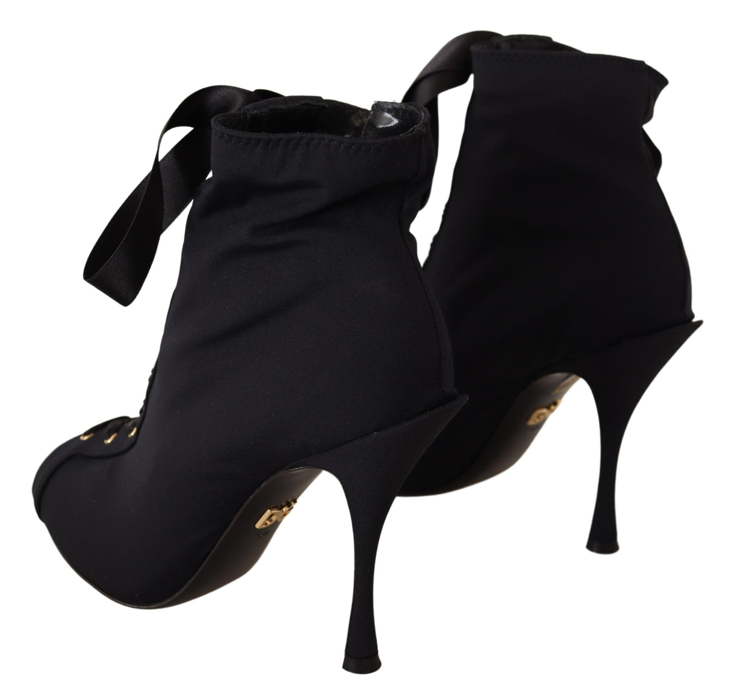 Bottines courtes extensibles noires Dolce & Gabbana