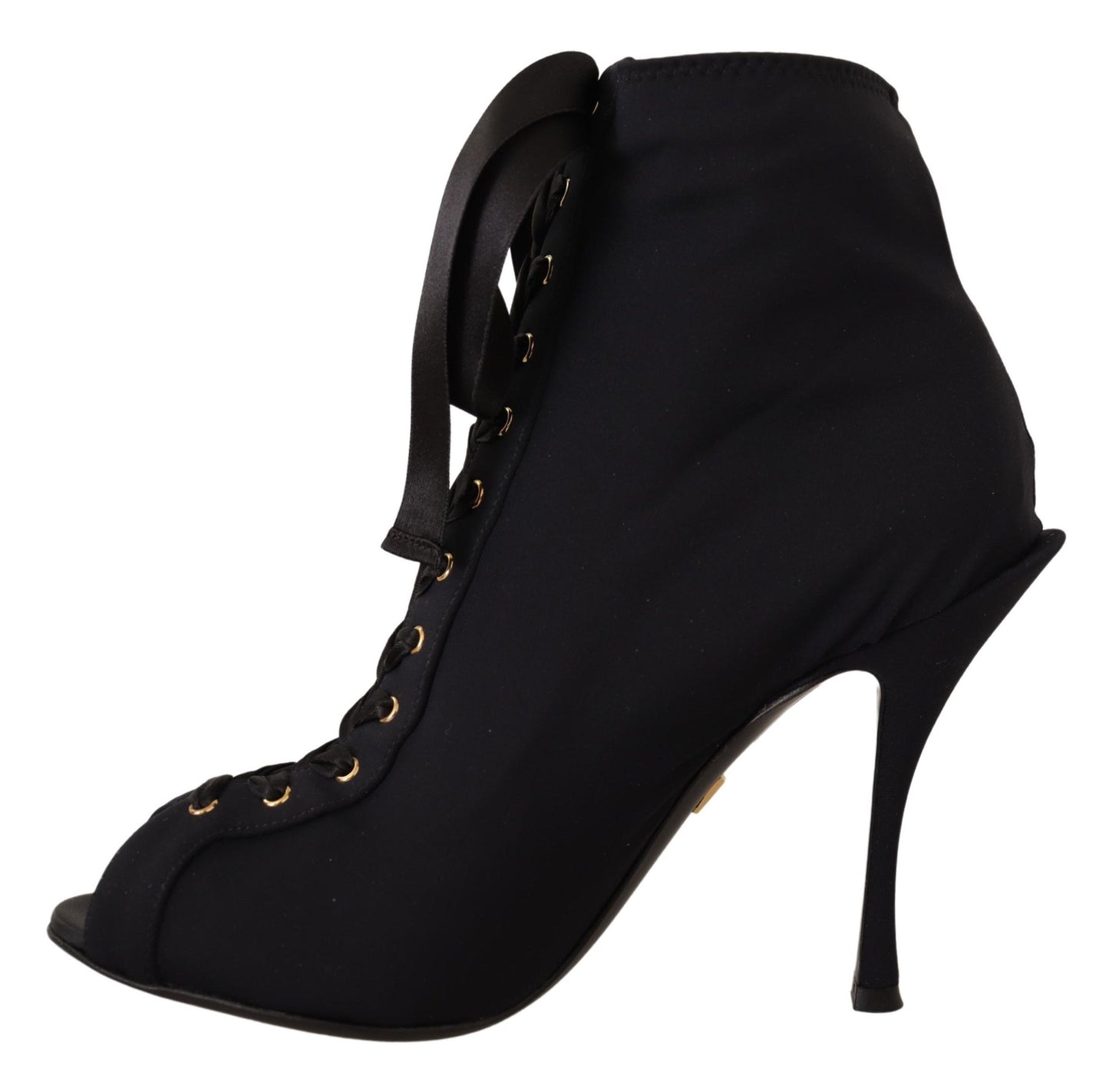 Bottines courtes extensibles noires Dolce & Gabbana
