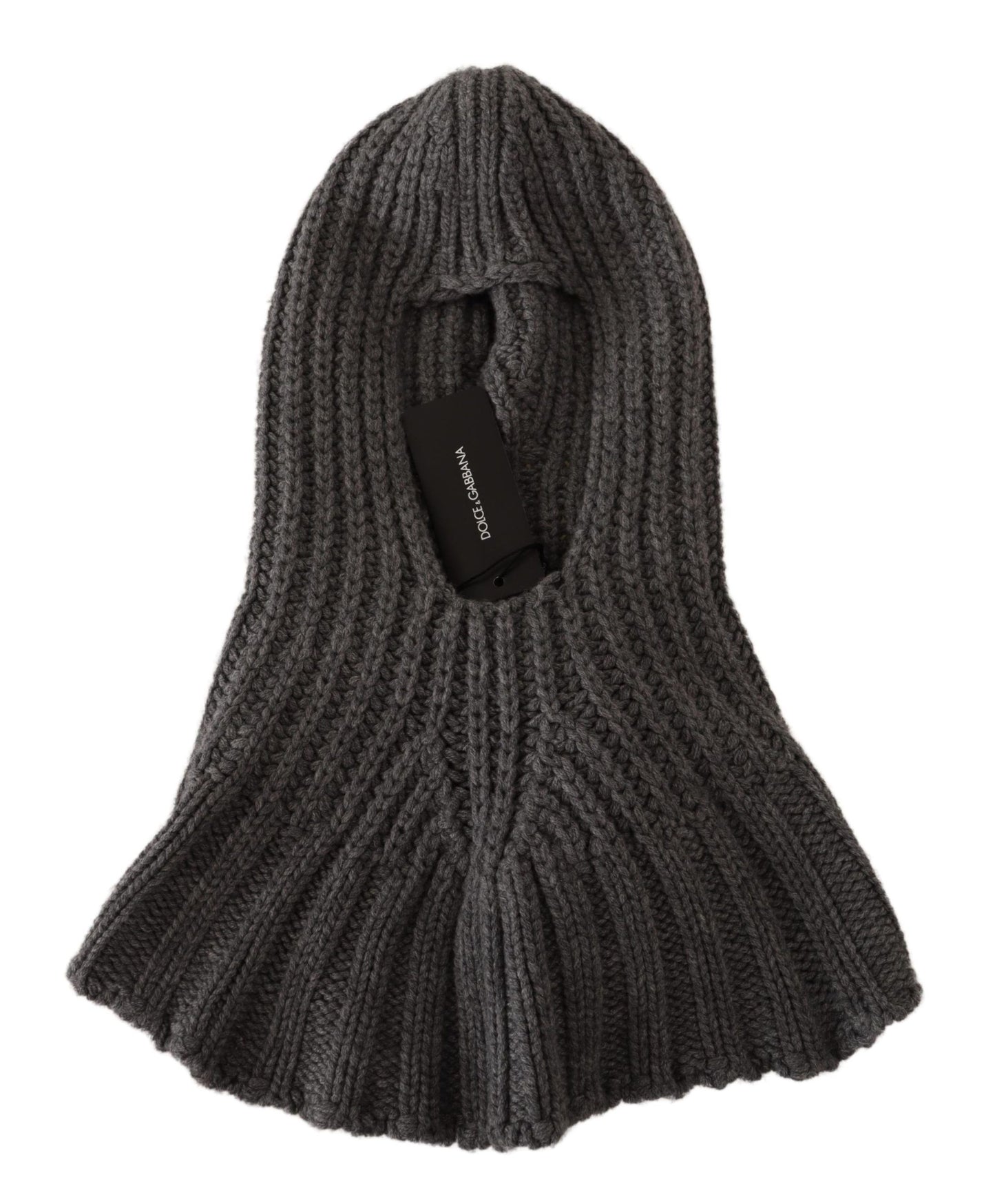 Écharpe en tricot 100 % cachemire gris Dolce & Gabbana, taille unique