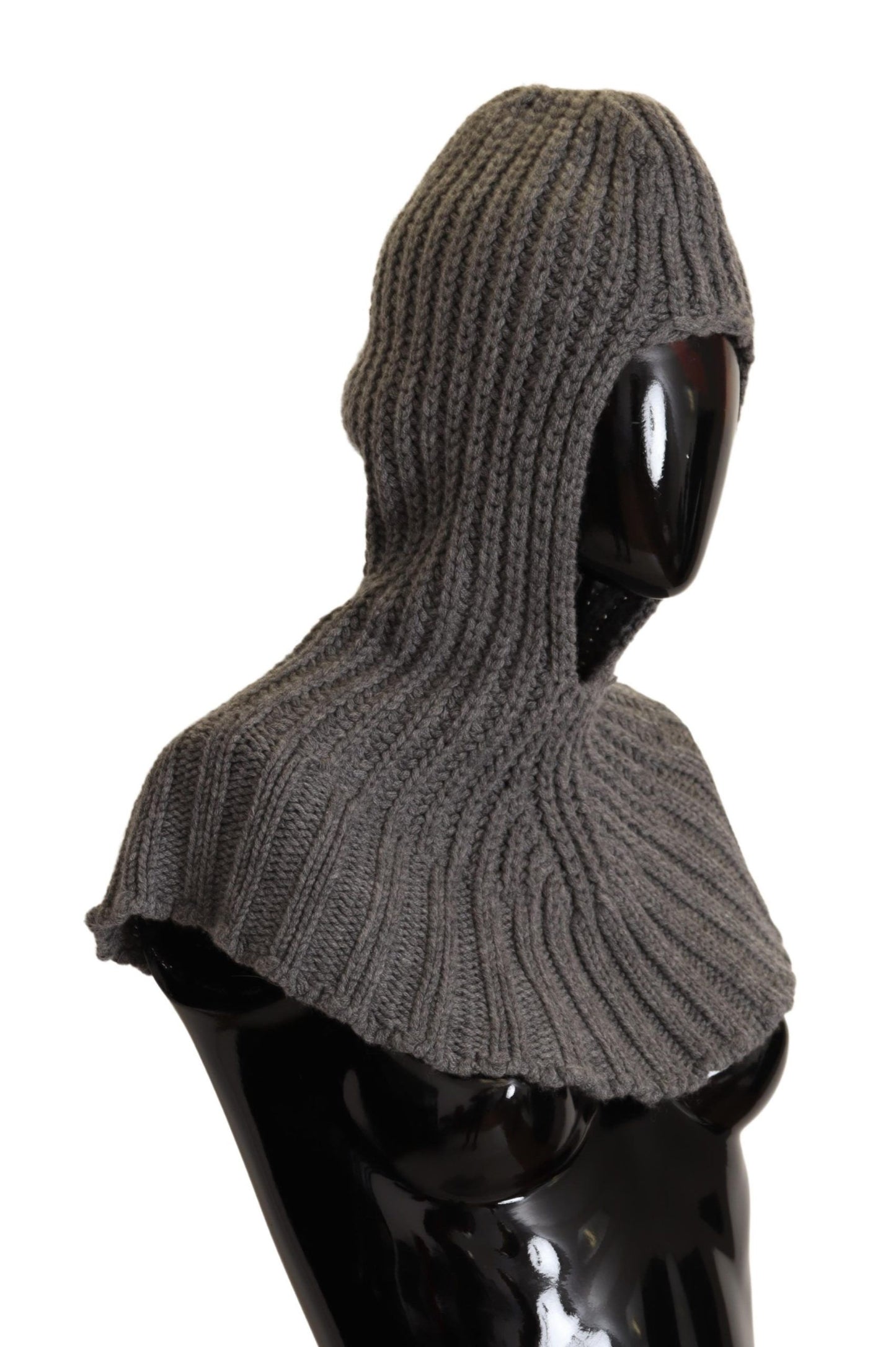 Écharpe en tricot 100 % cachemire gris Dolce & Gabbana, taille unique