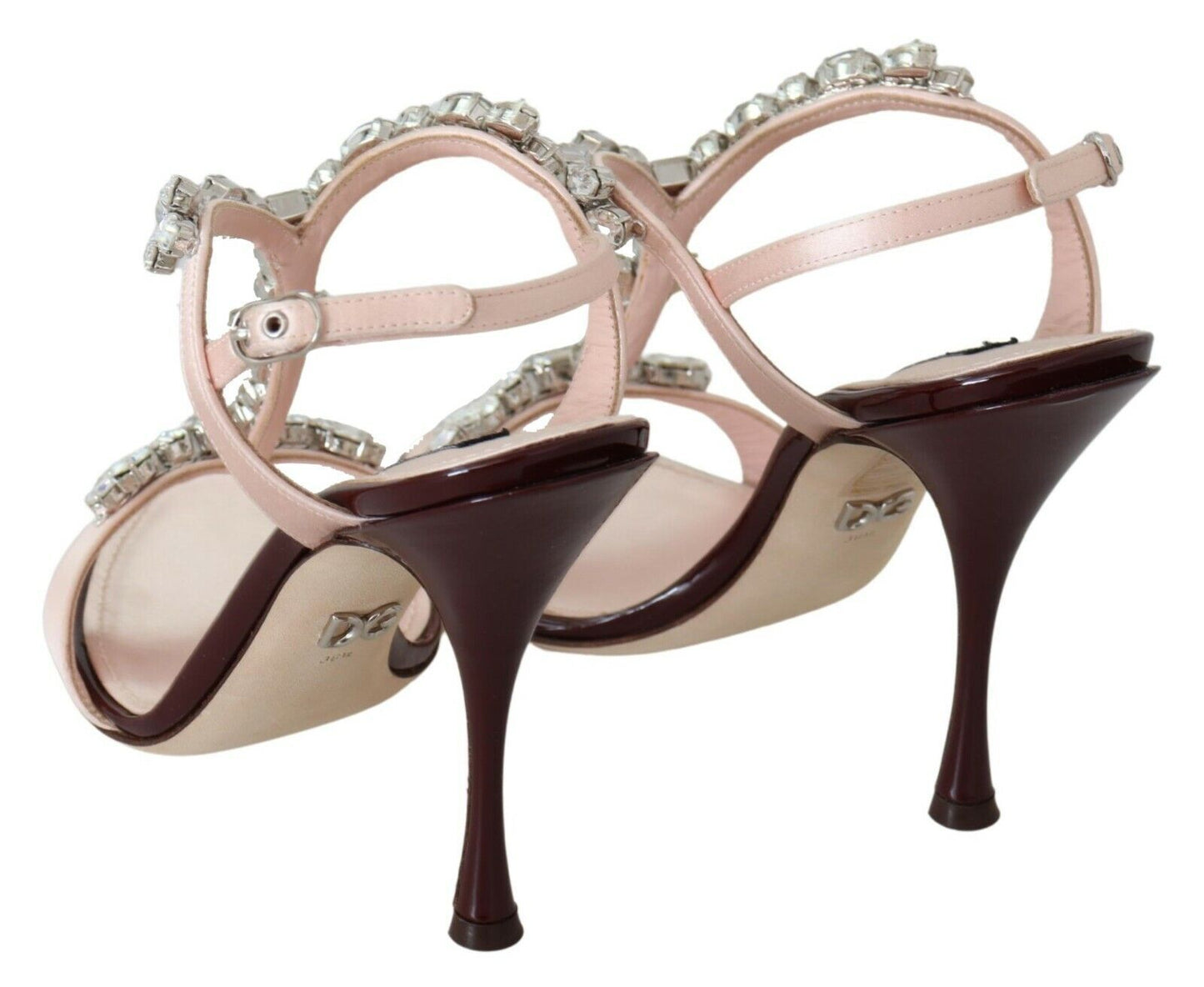 Sandales à talons Keira à cristaux roses Dolce & Gabbana