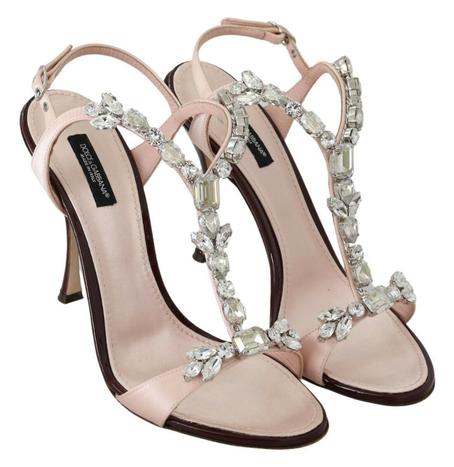 Sandales à talons Keira à cristaux roses Dolce & Gabbana