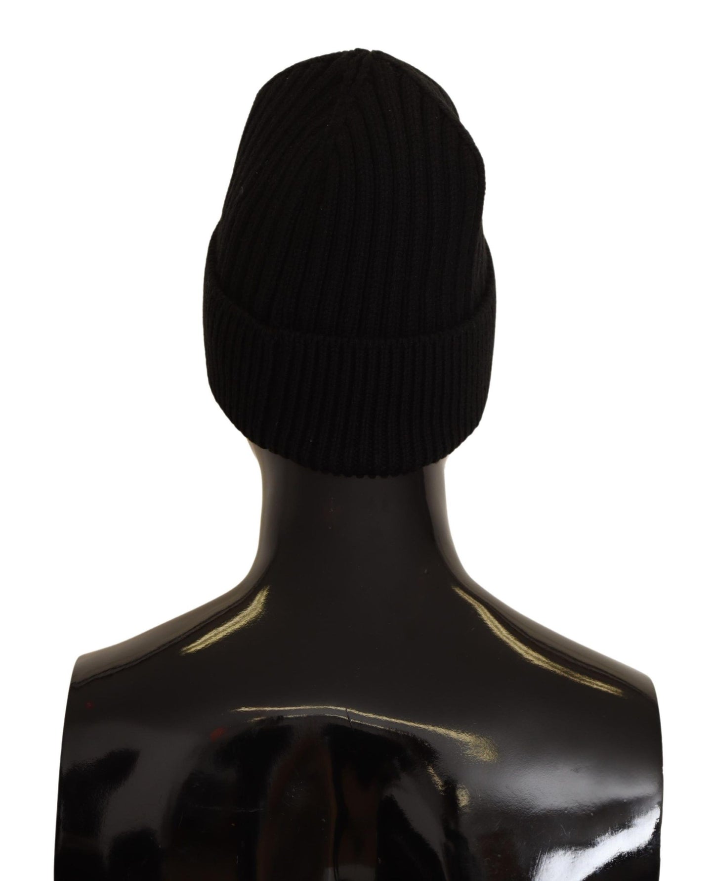 Bonnet d'hiver en laine noire Dolce & Gabbana pour femme