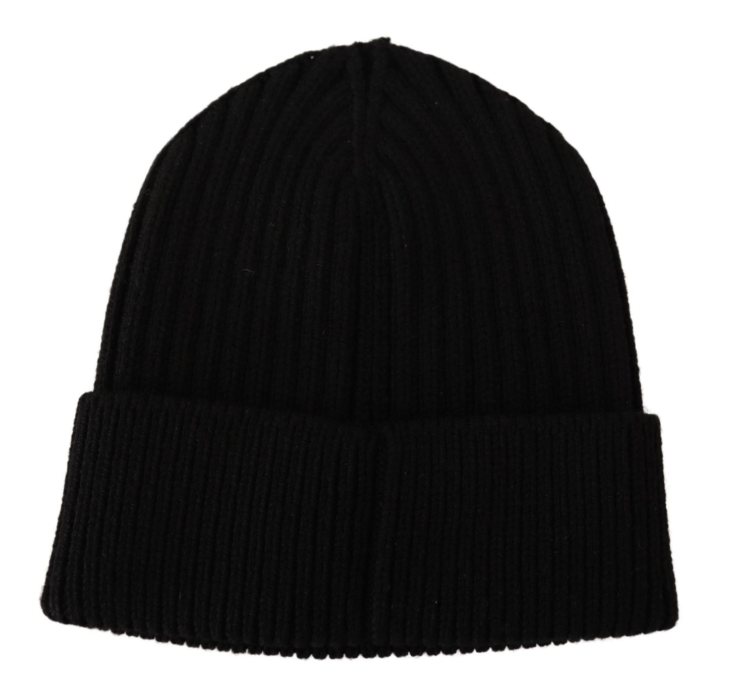Bonnet d'hiver en laine noire Dolce & Gabbana pour femme