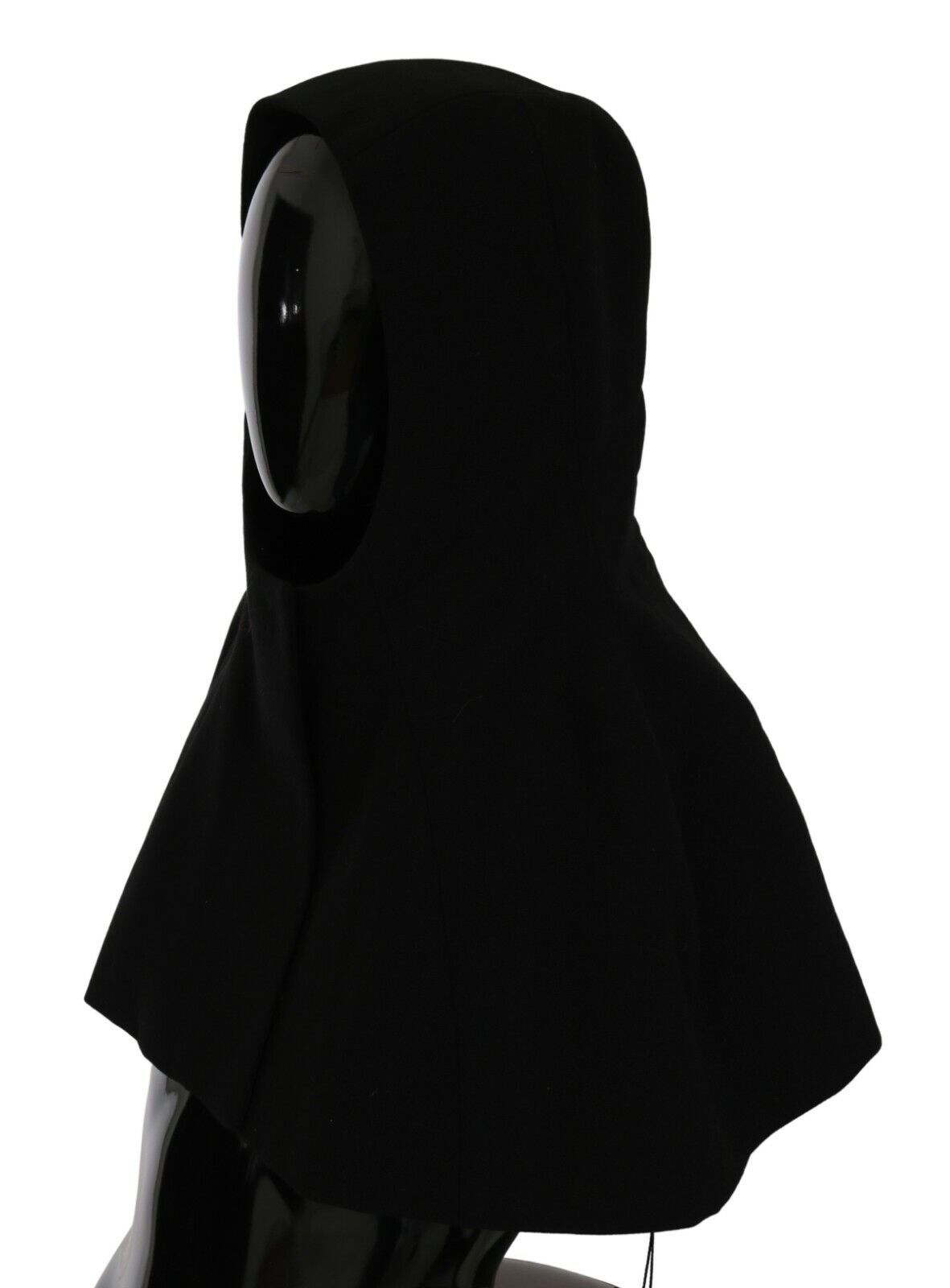 Bonnet écharpe à capuche en laine noire Dolce & Gabbana