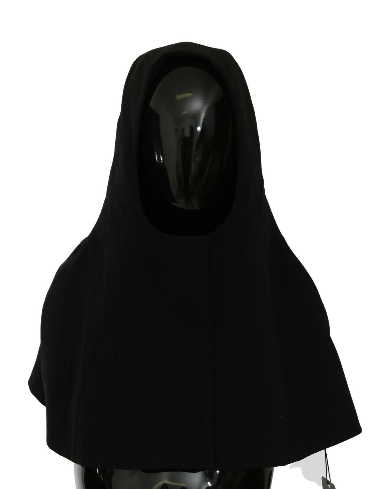 Bonnet écharpe à capuche en laine noire Dolce & Gabbana