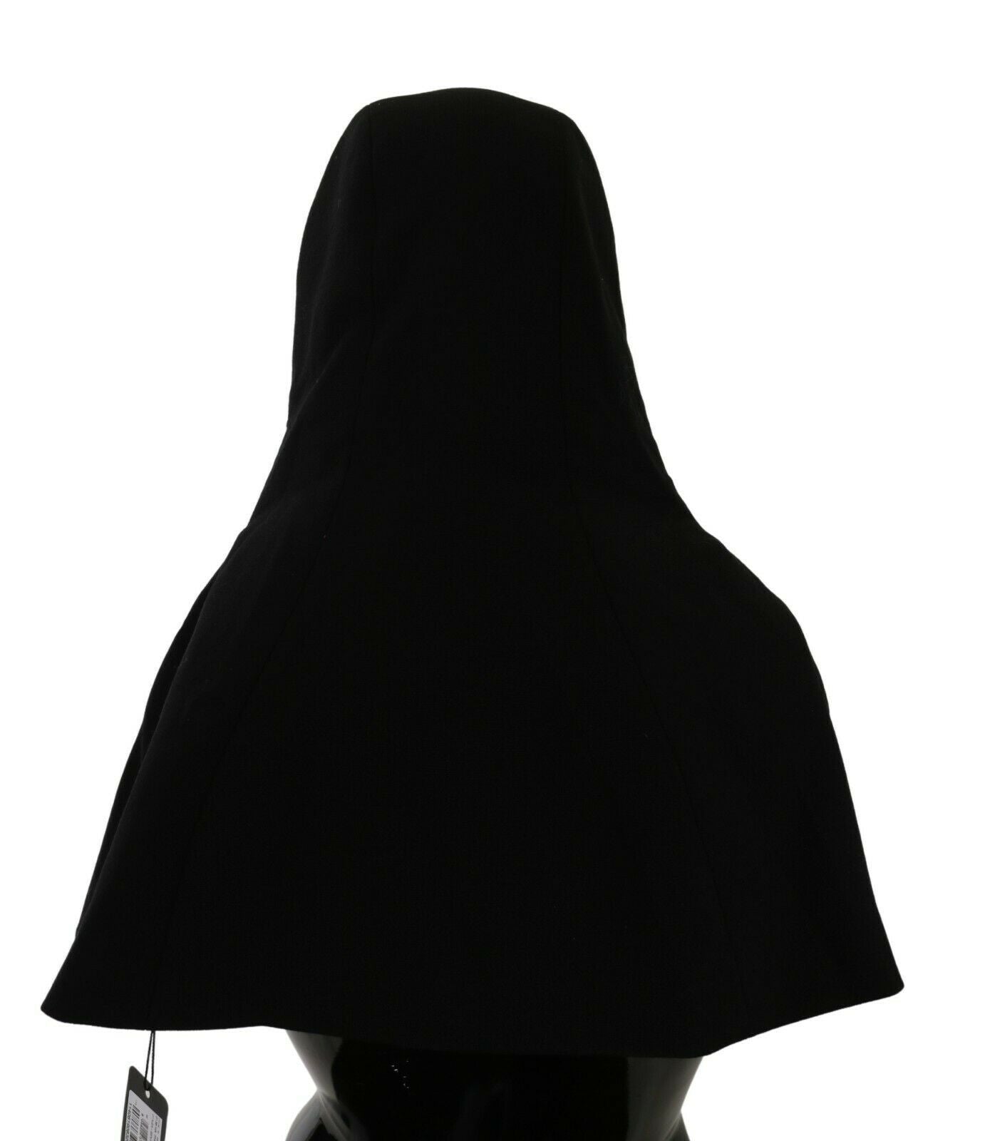 Bonnet écharpe à capuche en laine noire Dolce & Gabbana