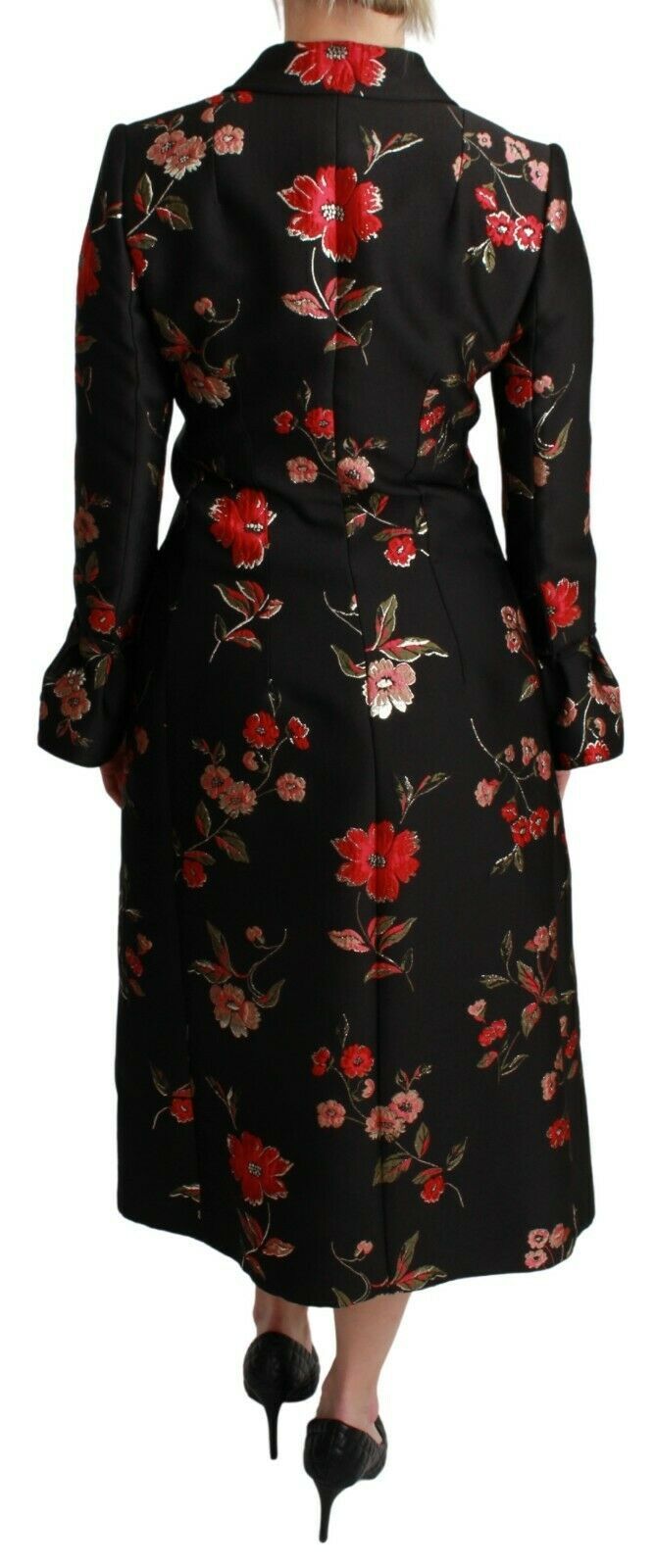 Dolce & Gabbana Manteau veste brodé de fleurs noires