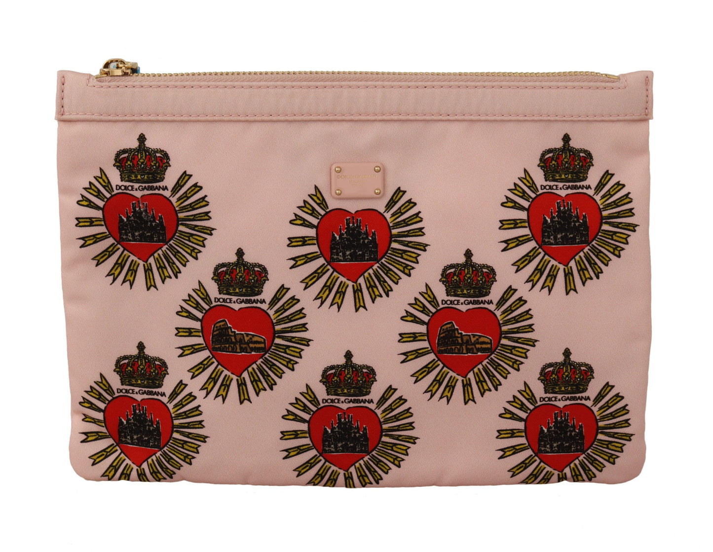 Pochette de toilette Dolce & Gabbana rose avec logo D&G Devotion Heart