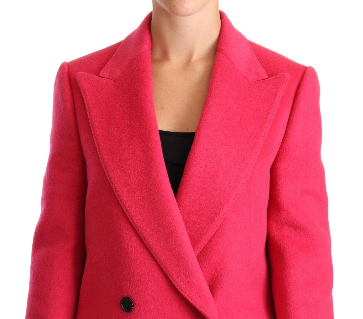 Veste trench-coat croisée rose Dolce & Gabbana