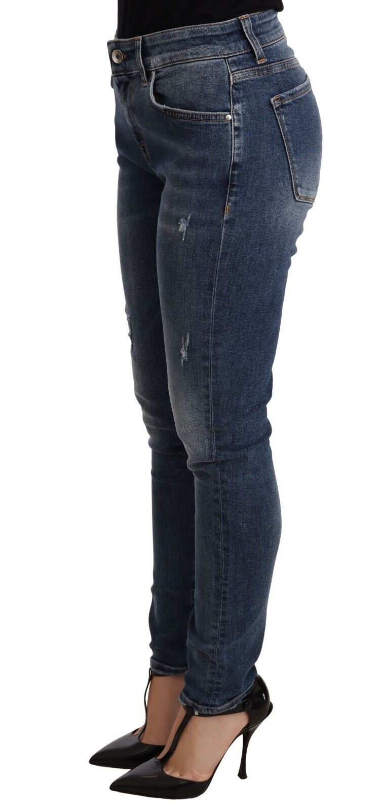 Jean skinny en coton stretch bleu délavé Dolce & Gabbana